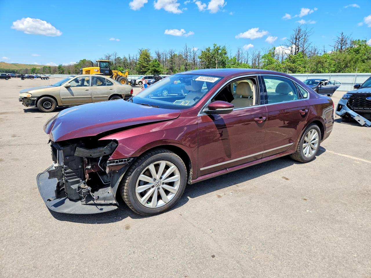 2012 Volkswagen Passat Sel Burgundy vin: 1VWCP7A39CC030253