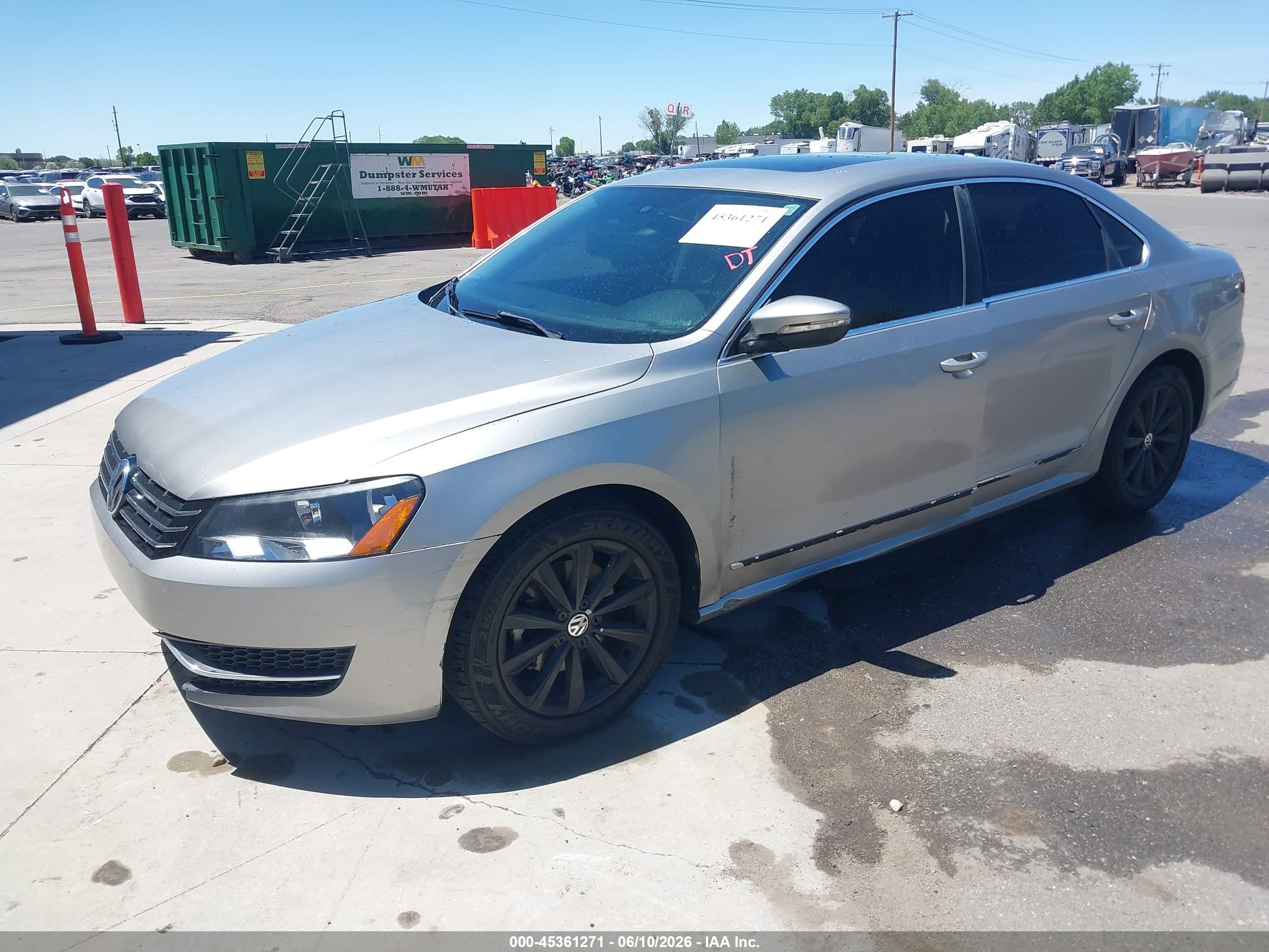 2012 Volkswagen Passat 2.5l Sel Серебряный vin: 1VWCP7A39CC040863