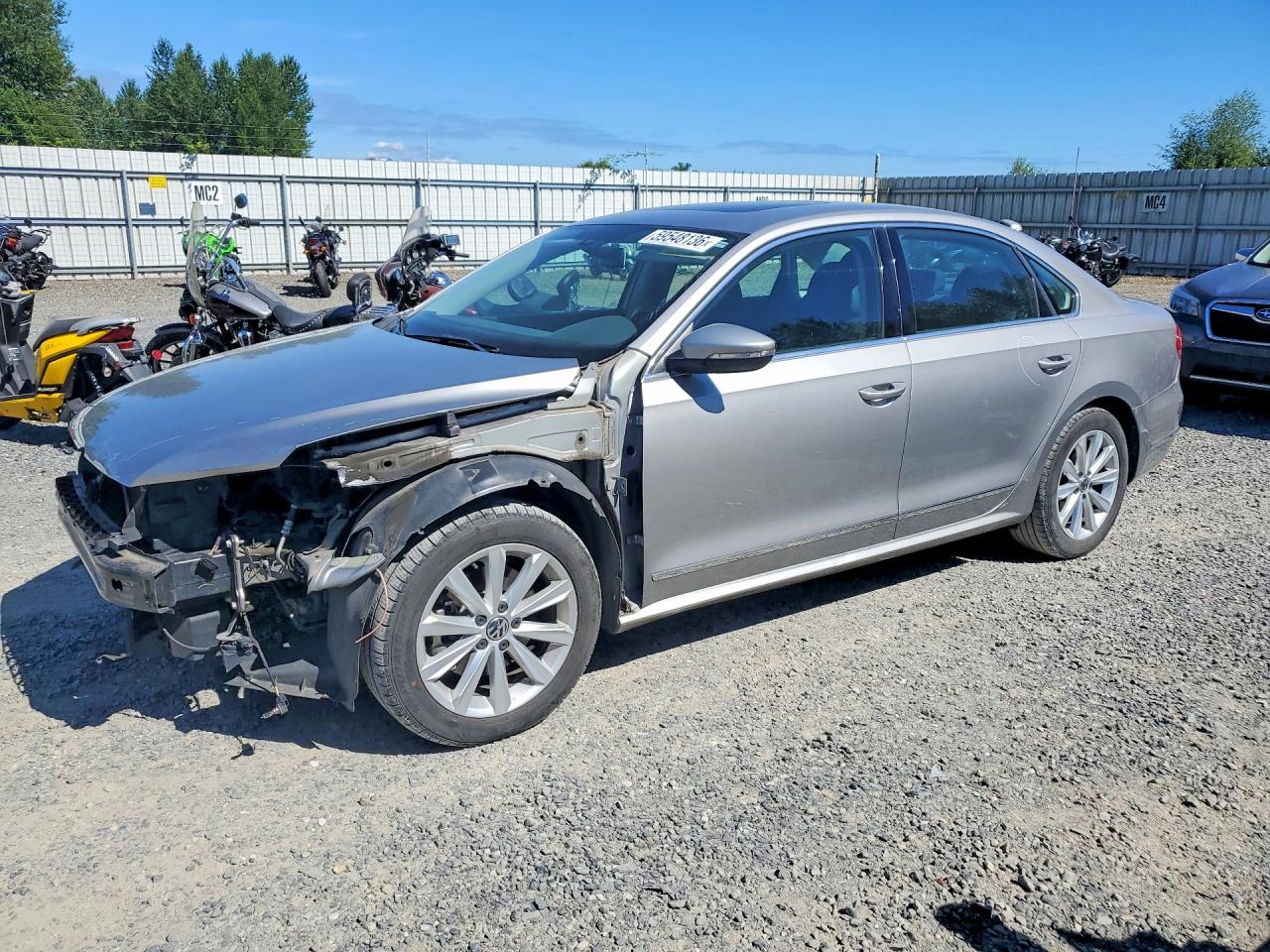 2012 Volkswagen Passat Sel Silver vin: 1VWCP7A39CC081154