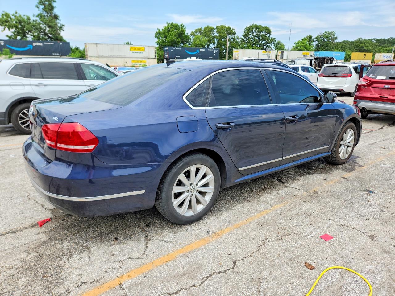 2013 Volkswagen Passat Sel Синий vin: 1VWCP7A39DC077543