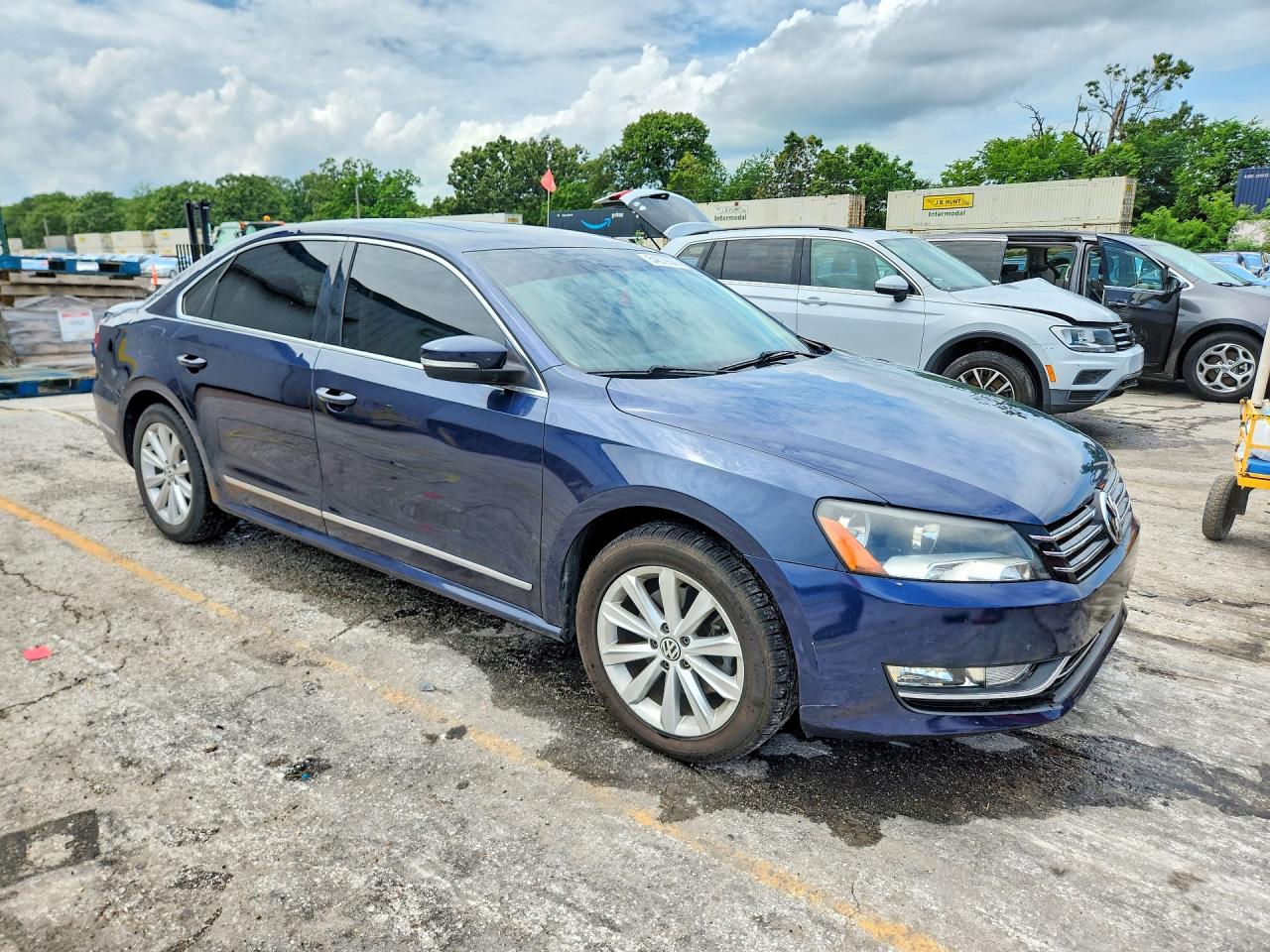 2013 Volkswagen Passat Sel Синий vin: 1VWCP7A39DC077543