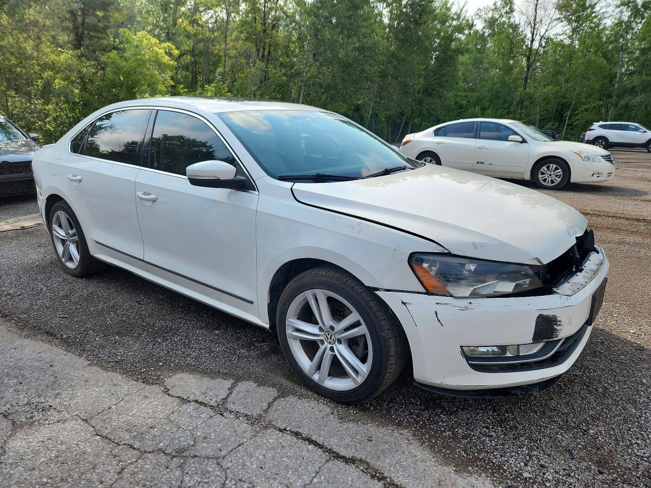 2014 Volkswagen Passat Sel Белый vin: 1VWCS7A31EC082011