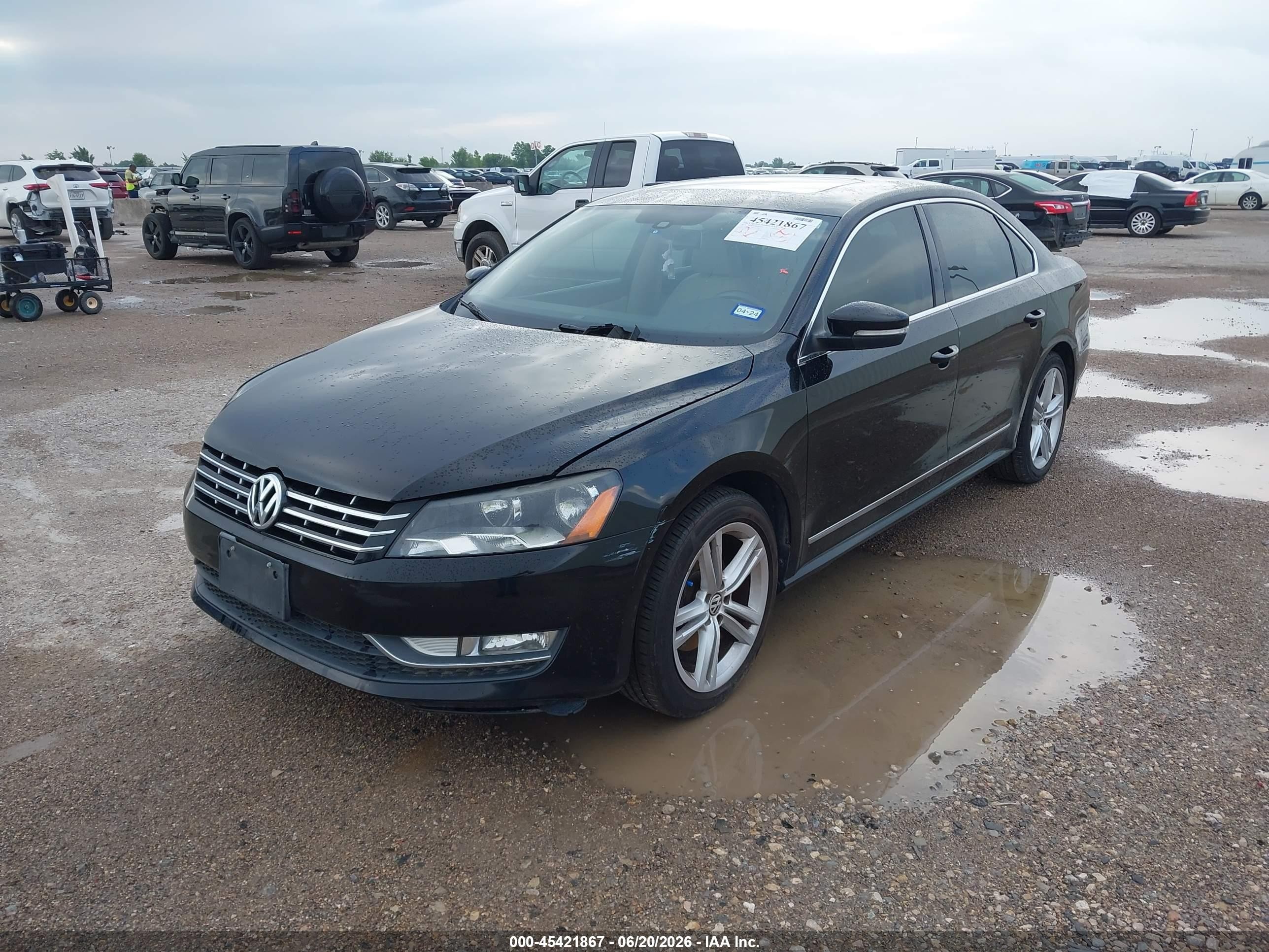 2014 Volkswagen Passat 1.8t Sel Premium Black vin: 1VWCS7A34EC001194