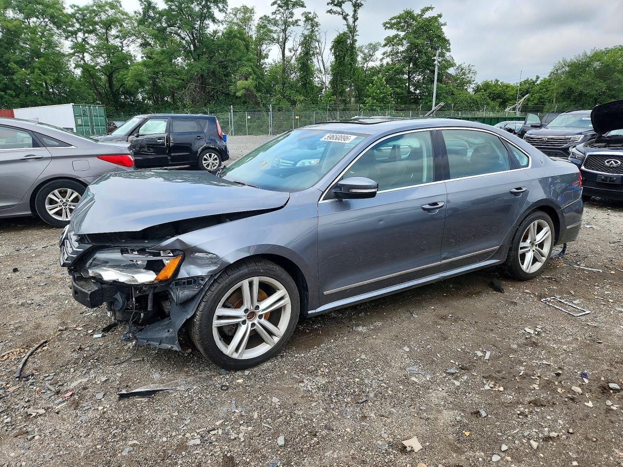 2015 Volkswagen Passat Sel Gray vin: 1VWCS7A34FC116671