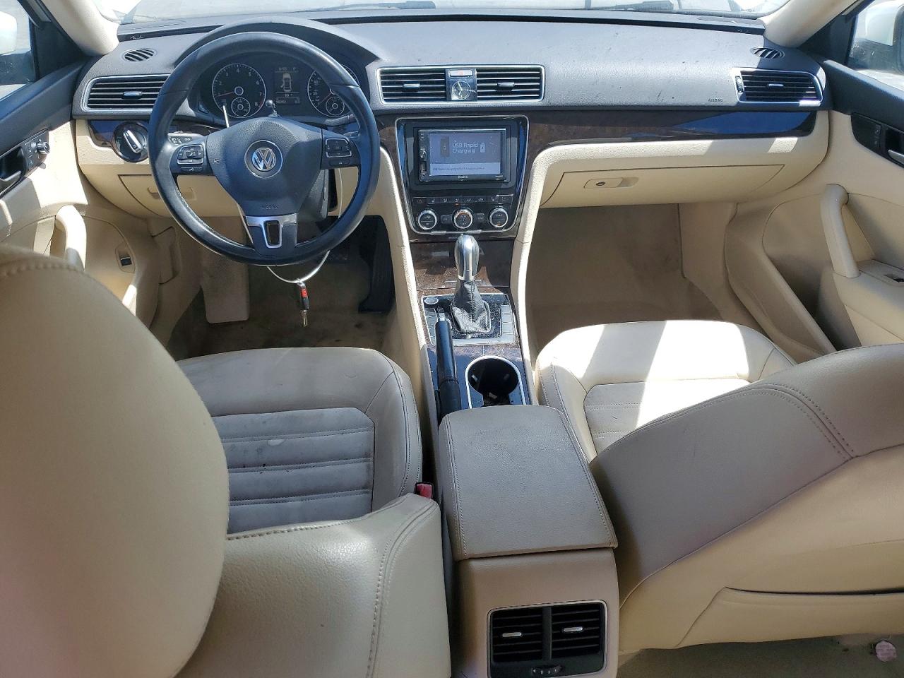 2015 Volkswagen Passat Sel White vin: 1VWCS7A39FC080007