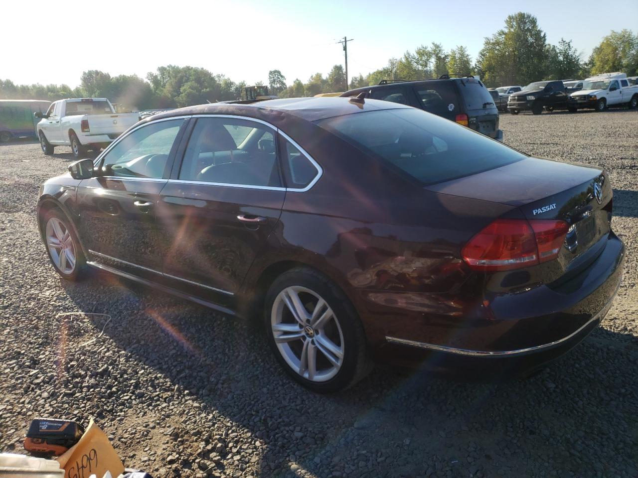 2014 Volkswagen Passat Sel Burgundy vin: 1VWCT7A33EC084971