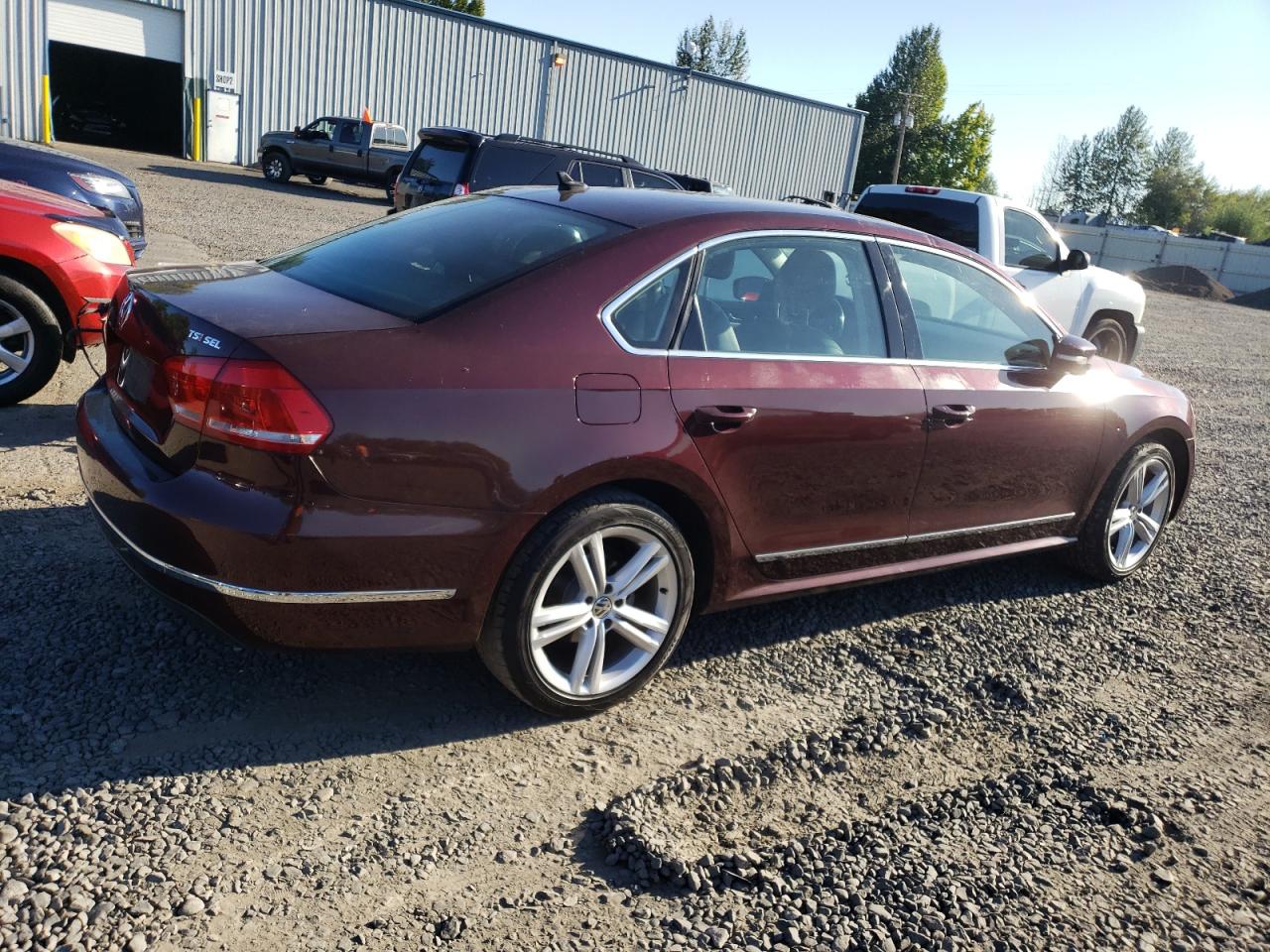 2014 Volkswagen Passat Sel Burgundy vin: 1VWCT7A33EC084971