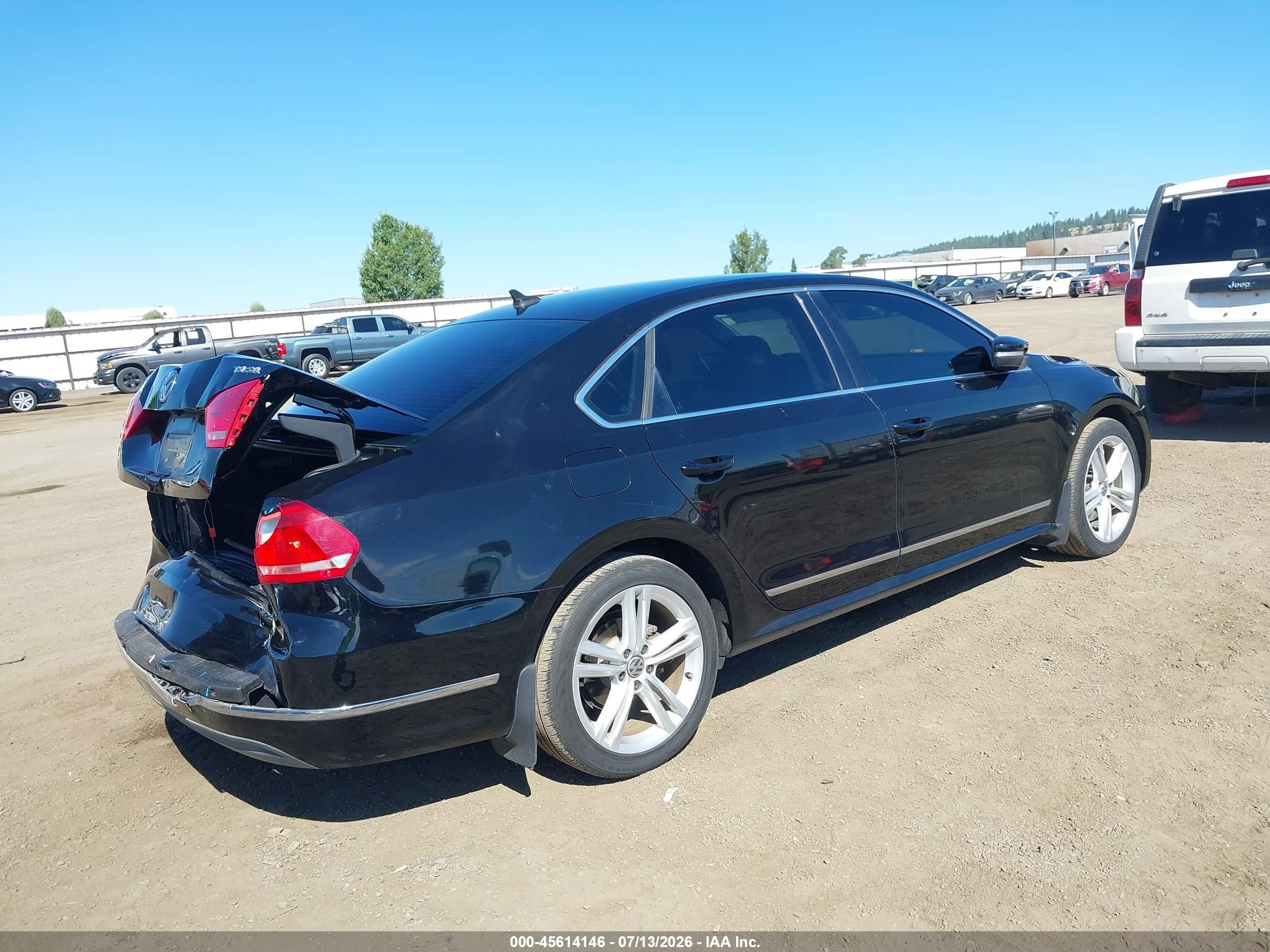 2014 Volkswagen Passat 1.8t Sel Premium Black vin: 1VWCT7A34EC032989