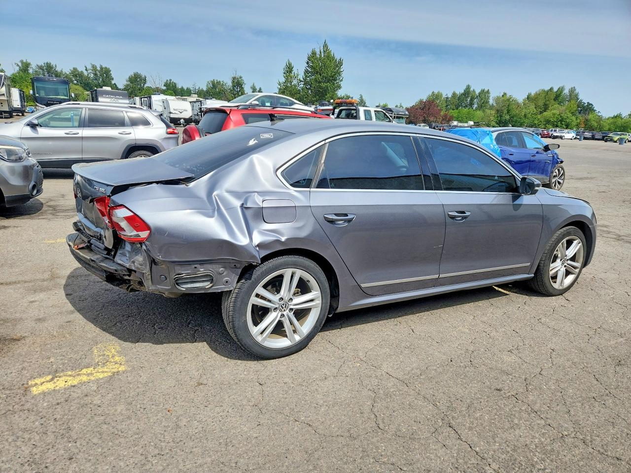 2014 Volkswagen Passat Sel Gray vin: 1VWCT7A35EC095356