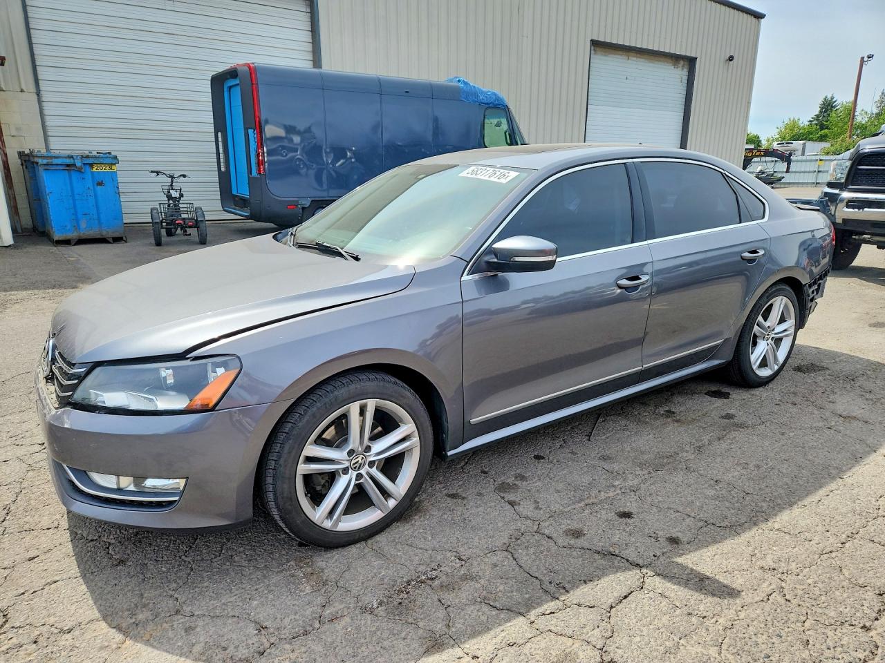 2014 Volkswagen Passat Sel Gray vin: 1VWCT7A35EC095356