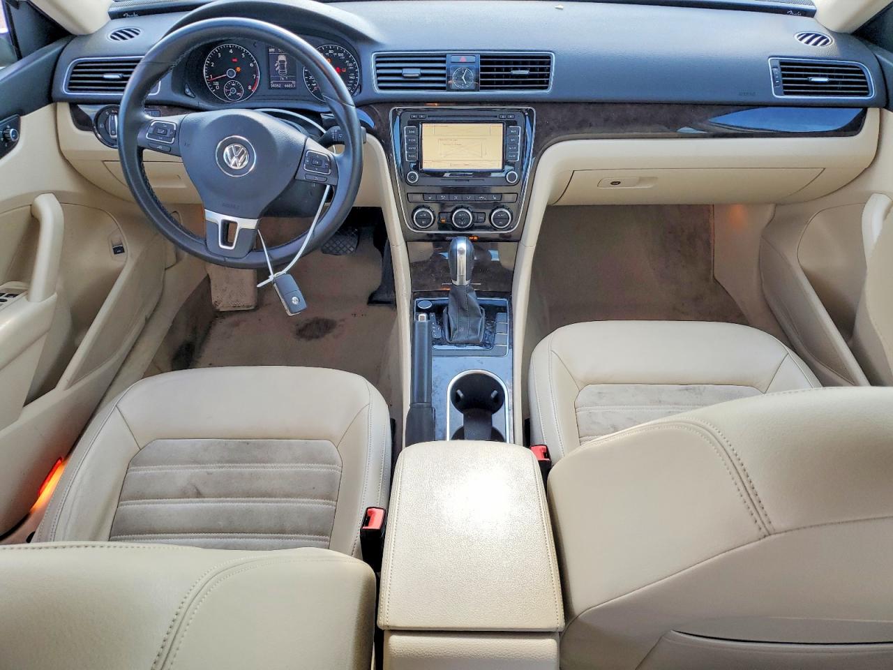 2014 Volkswagen Passat Sel Белый vin: 1VWCT7A36EC082227