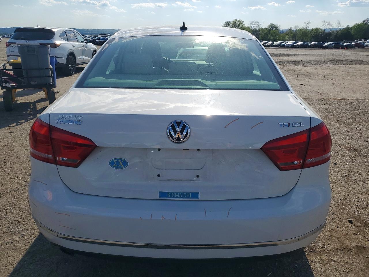 2014 Volkswagen Passat Sel Белый vin: 1VWCT7A36EC082227