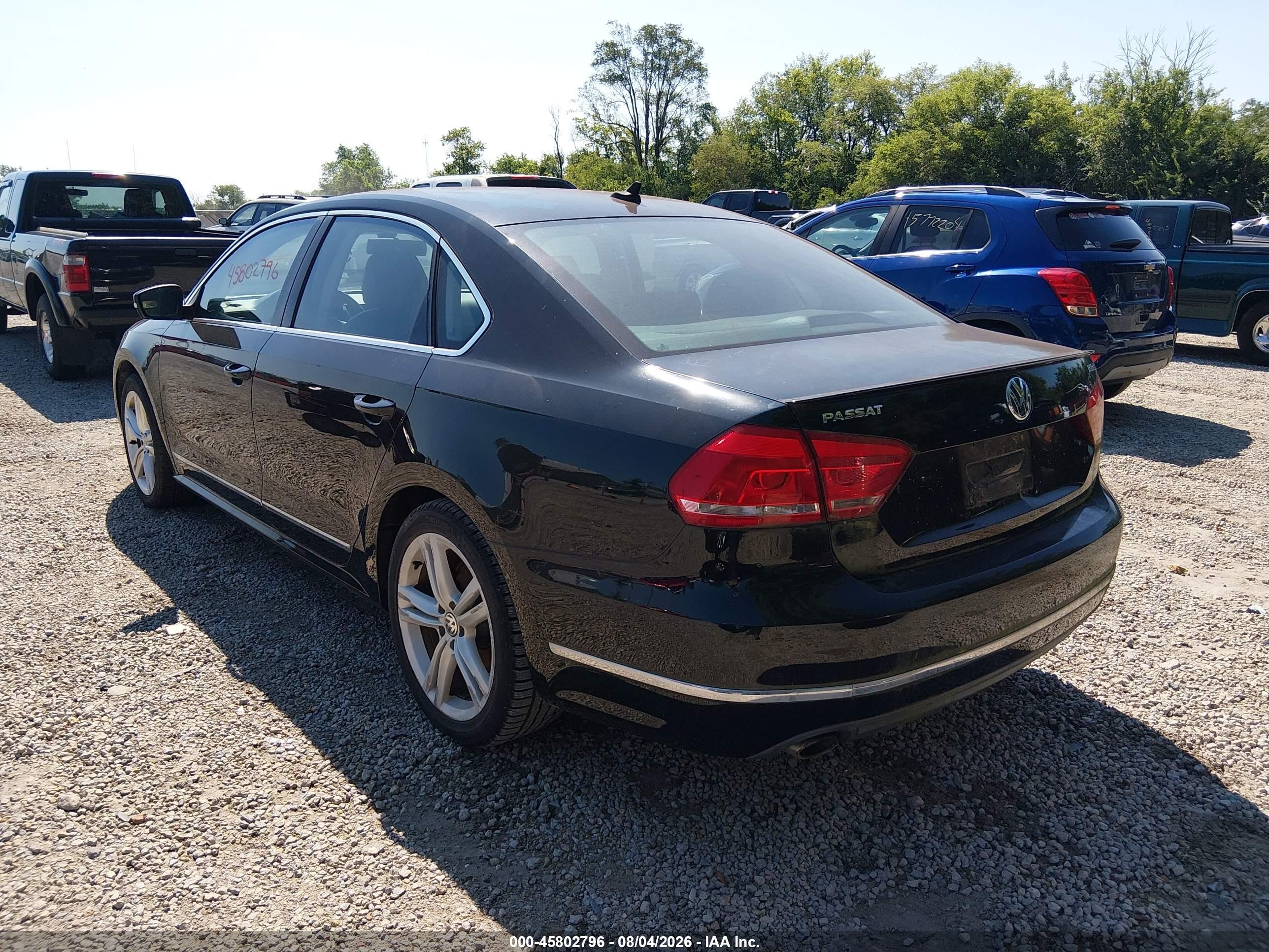 2014 Volkswagen Passat 1.8t Sel Premium Black vin: 1VWCT7A39EC053398