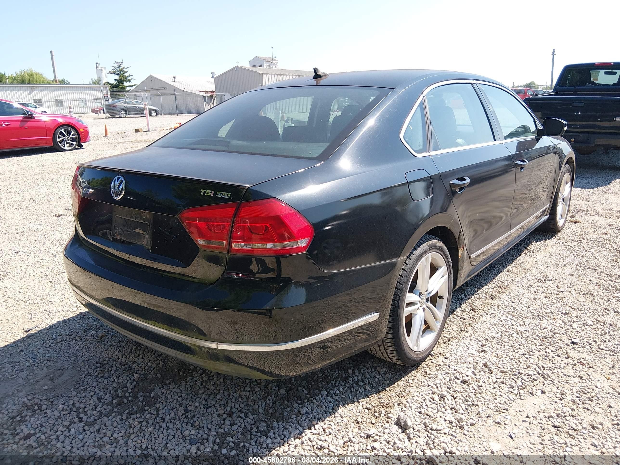 2014 Volkswagen Passat 1.8t Sel Premium Black vin: 1VWCT7A39EC053398