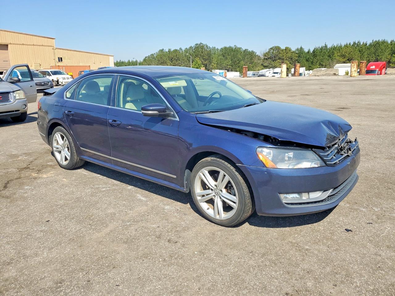 2015 Volkswagen Passat Blue vin: 1VWCV7A31FC036882