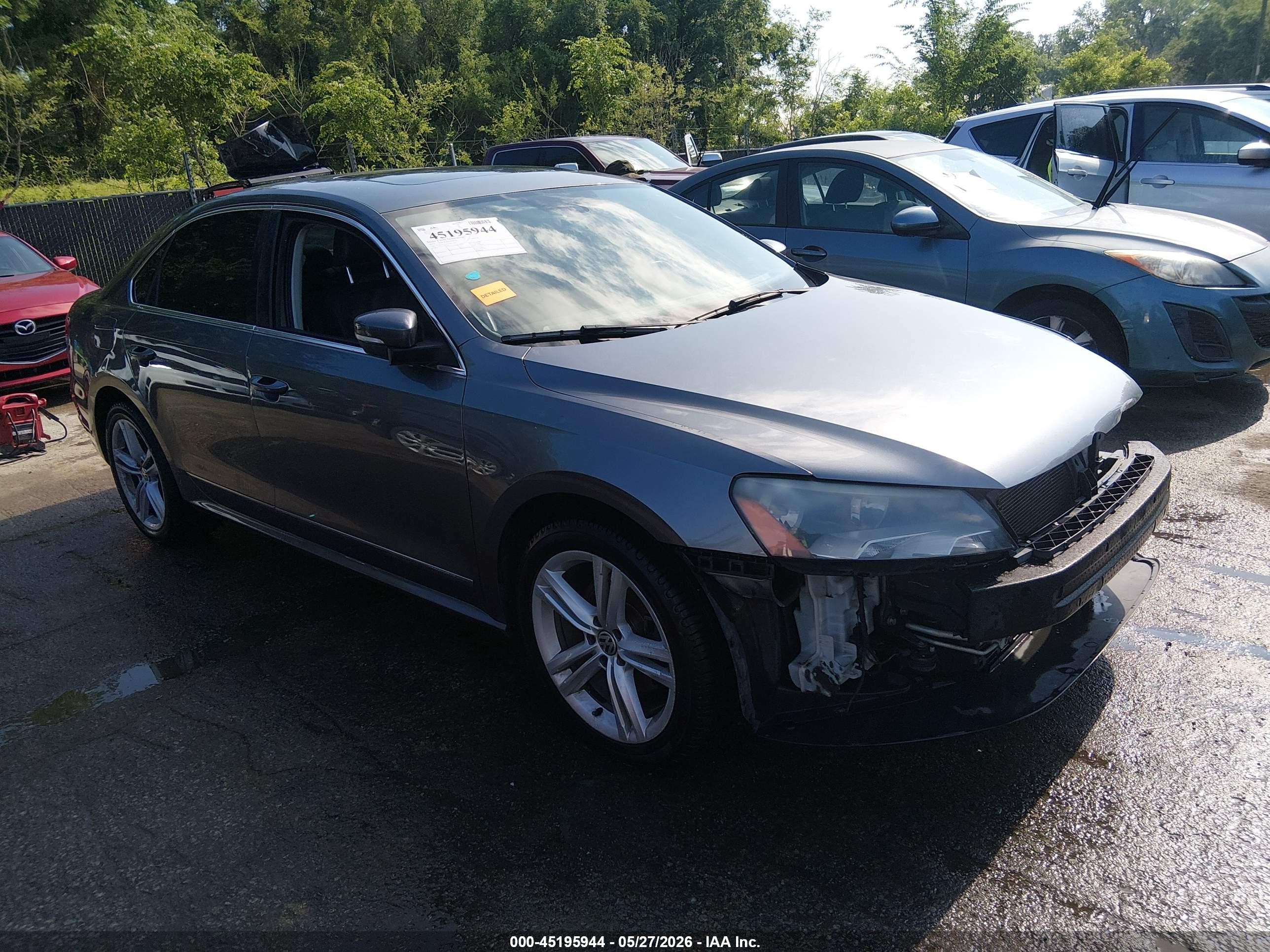 2015 Volkswagen Passat 2.0l Tdi Sel Premium Gray vin: 1VWCV7A34FC055166