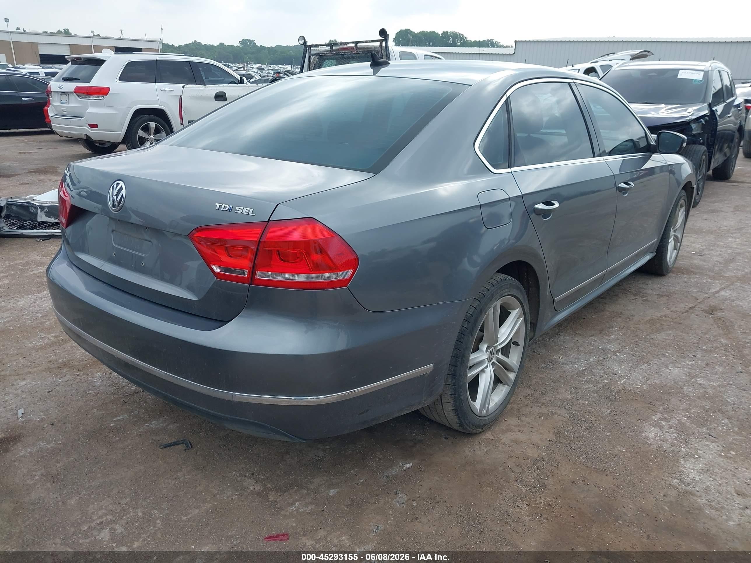2015 Volkswagen Passat 2.0l Tdi Sel Premium Gray vin: 1VWCV7A34FC080634