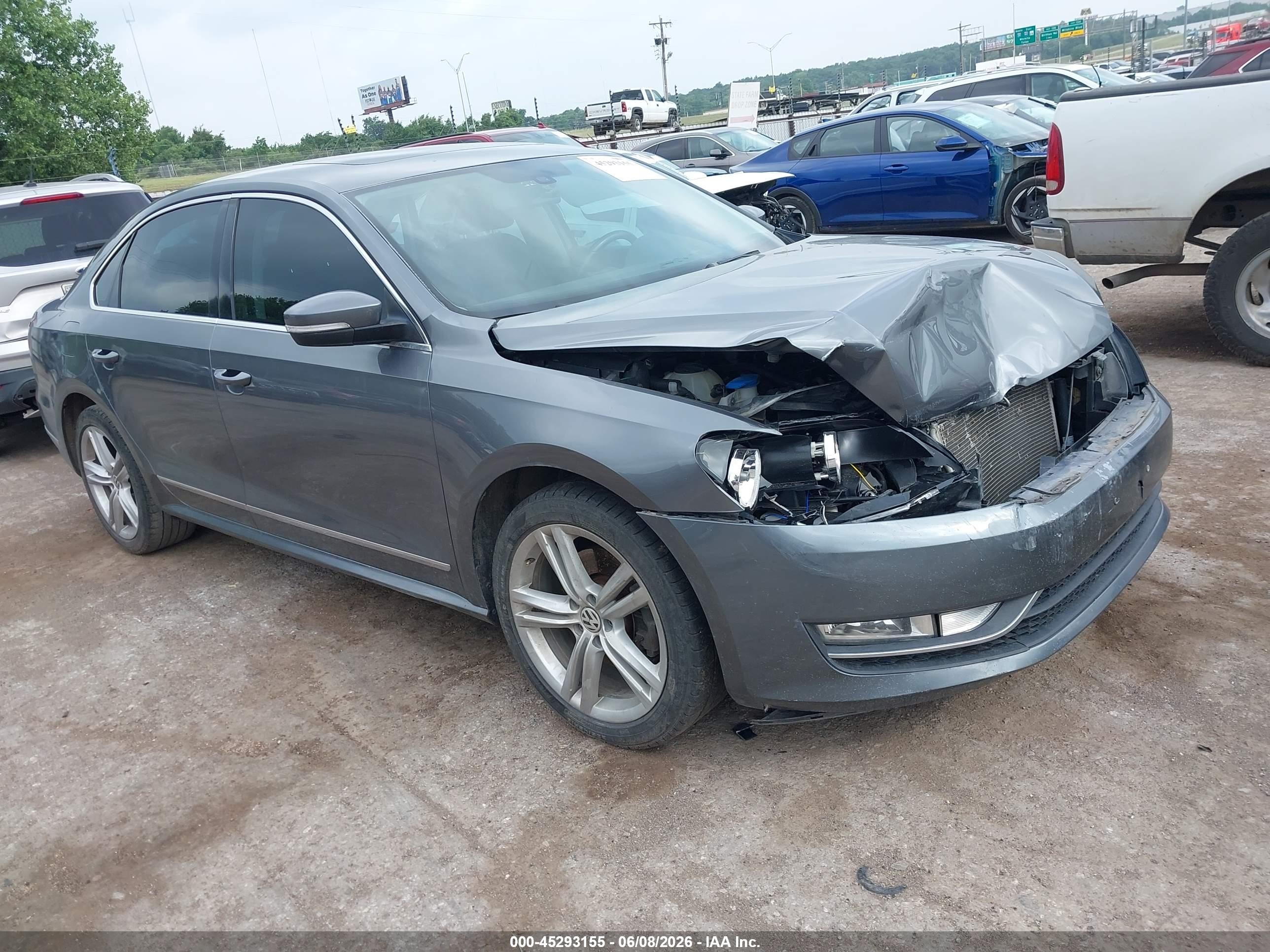 2015 Volkswagen Passat 2.0l Tdi Sel Premium Gray vin: 1VWCV7A34FC080634
