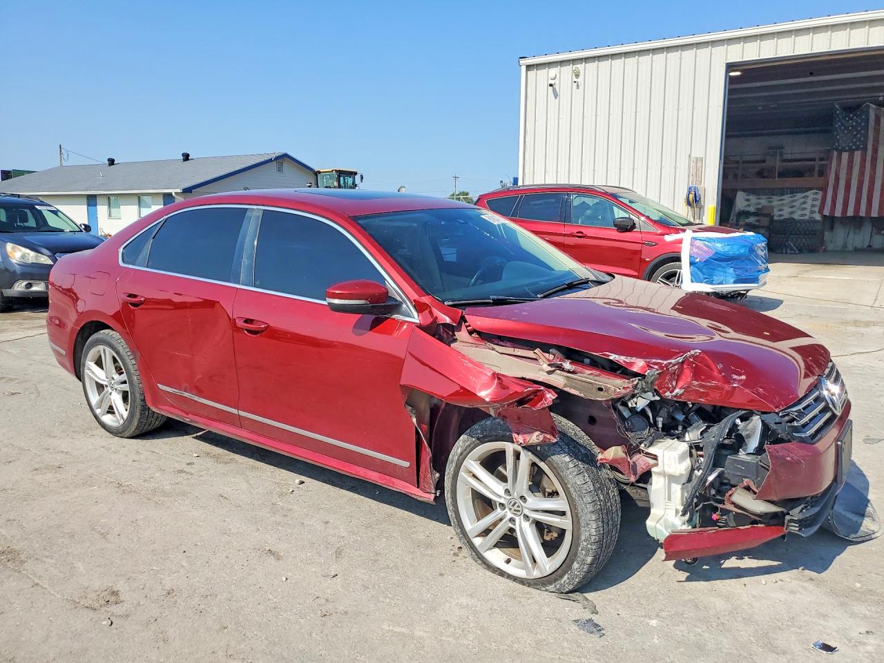 2015 Volkswagen Passat Sel Maroon vin: 1VWCV7A35FC009894