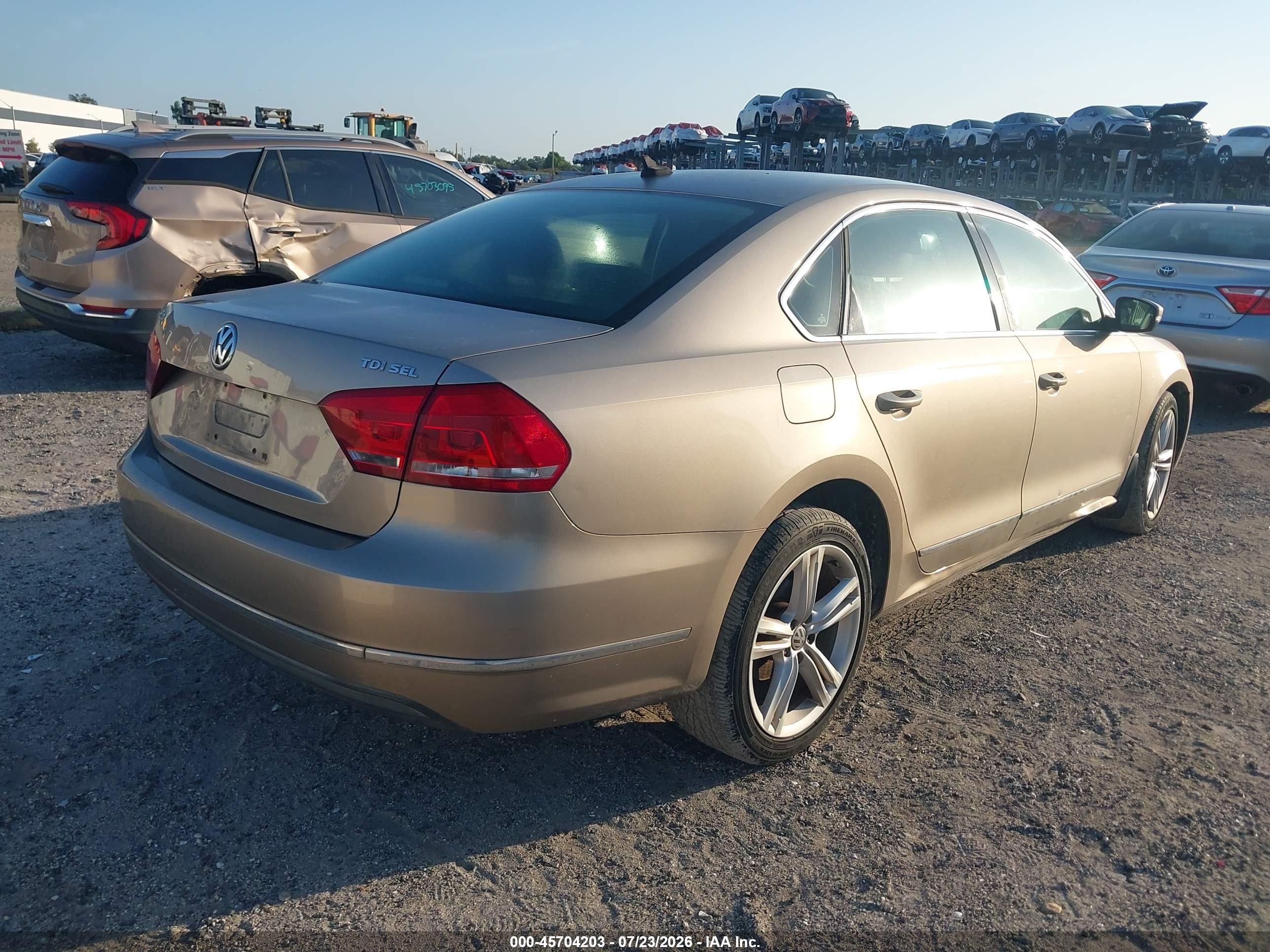 2015 Volkswagen Passat 2.0l Tdi Sel Premium Gray vin: 1VWCV7A36FC007233