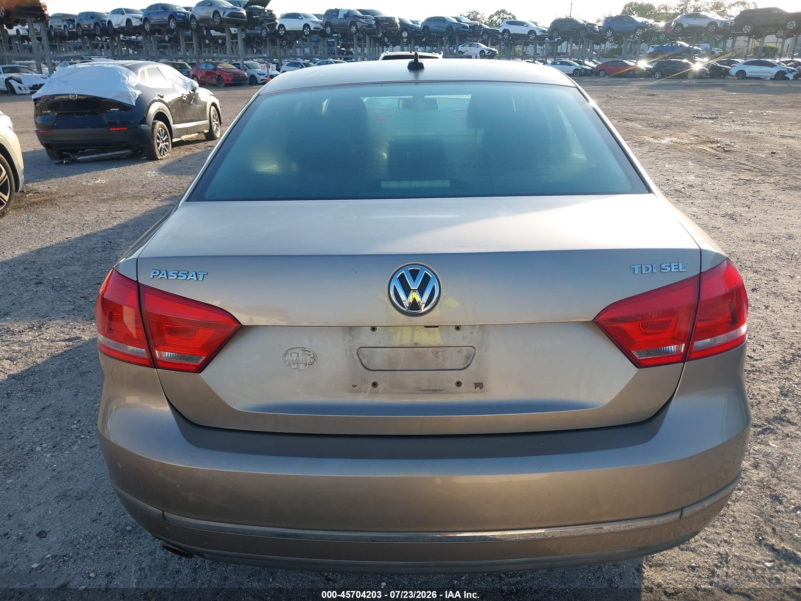 2015 Volkswagen Passat 2.0l Tdi Sel Premium Gray vin: 1VWCV7A36FC007233