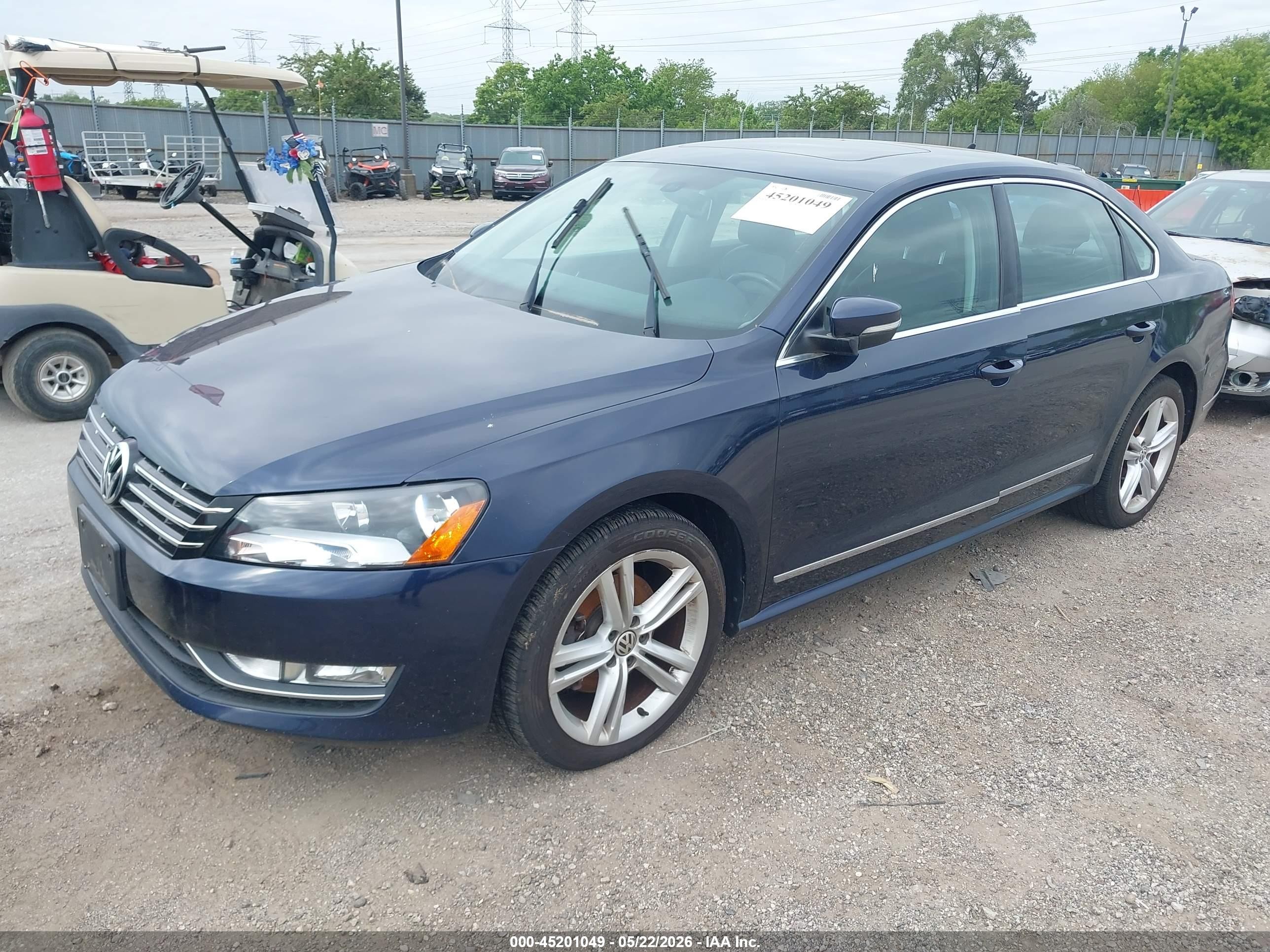 2015 Volkswagen Passat 2.0l Tdi Sel Premium Dark Blue vin: 1VWCV7A36FC038367