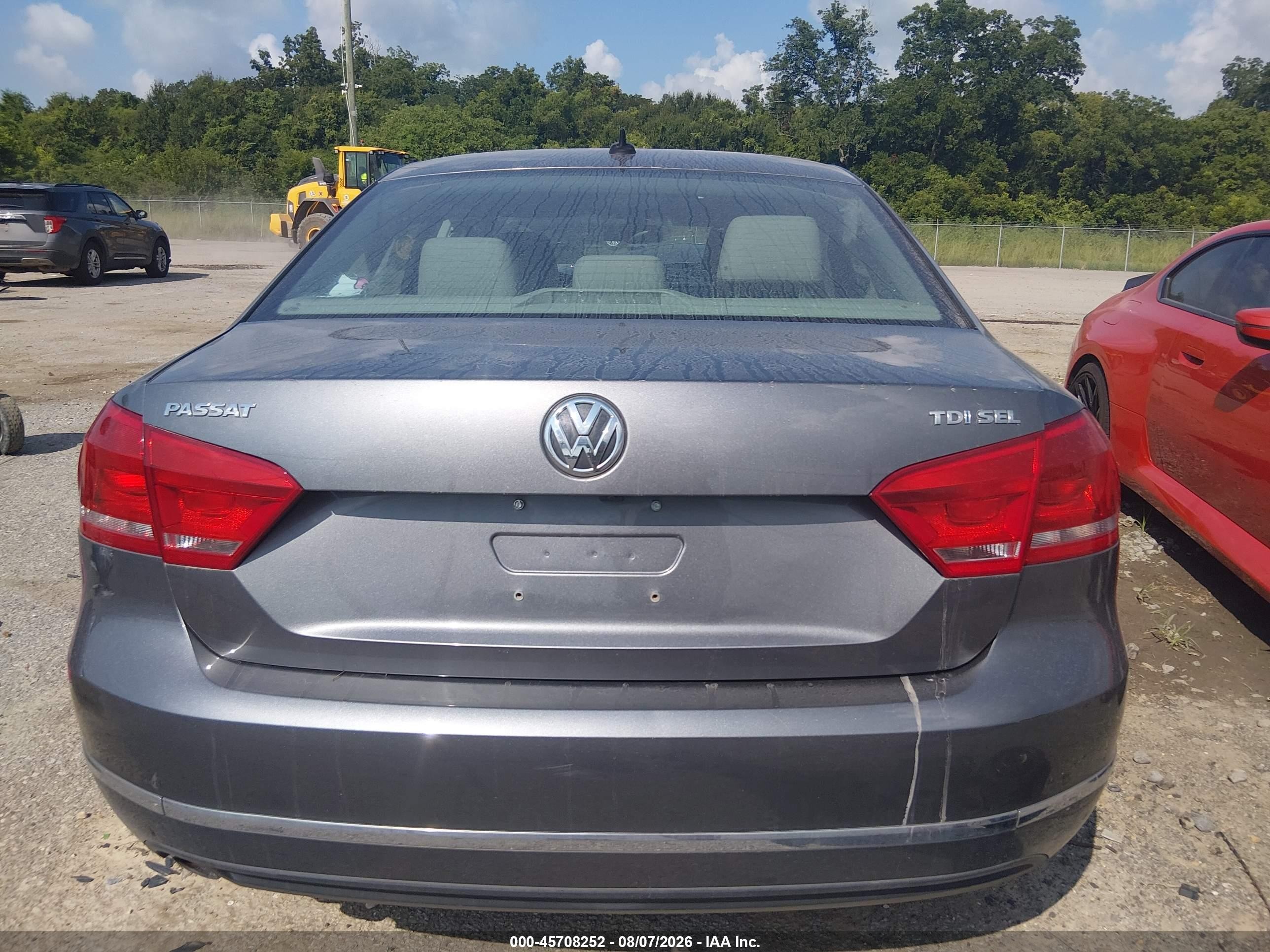 2015 Volkswagen Passat 2.0l Tdi Sel Premium Gray vin: 1VWCV7A36FC065164