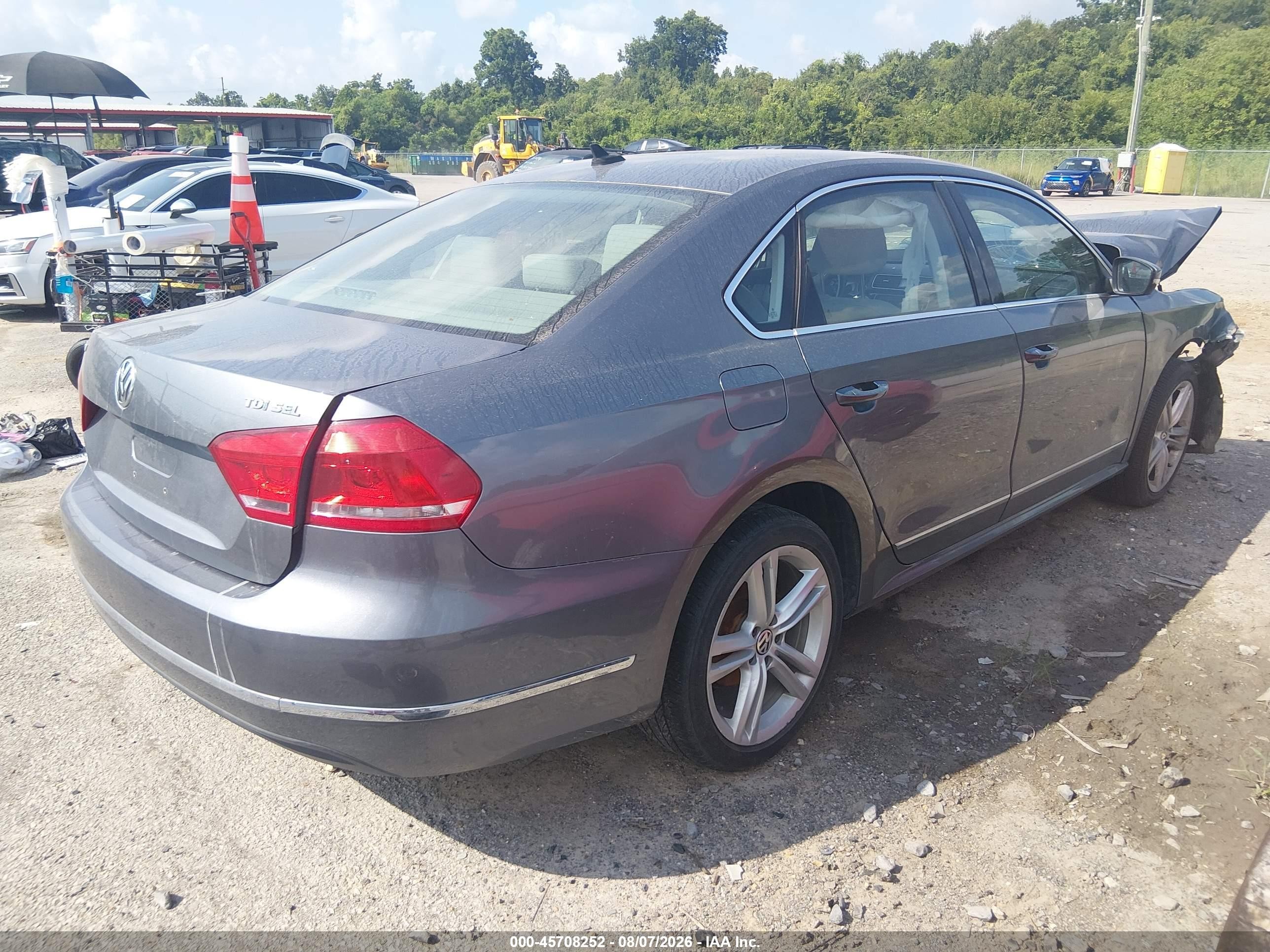 2015 Volkswagen Passat 2.0l Tdi Sel Premium Gray vin: 1VWCV7A36FC065164