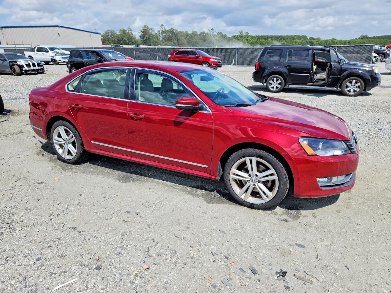2015 Volkswagen Passat Sel Red vin: 1VWCV7A36FC121250
