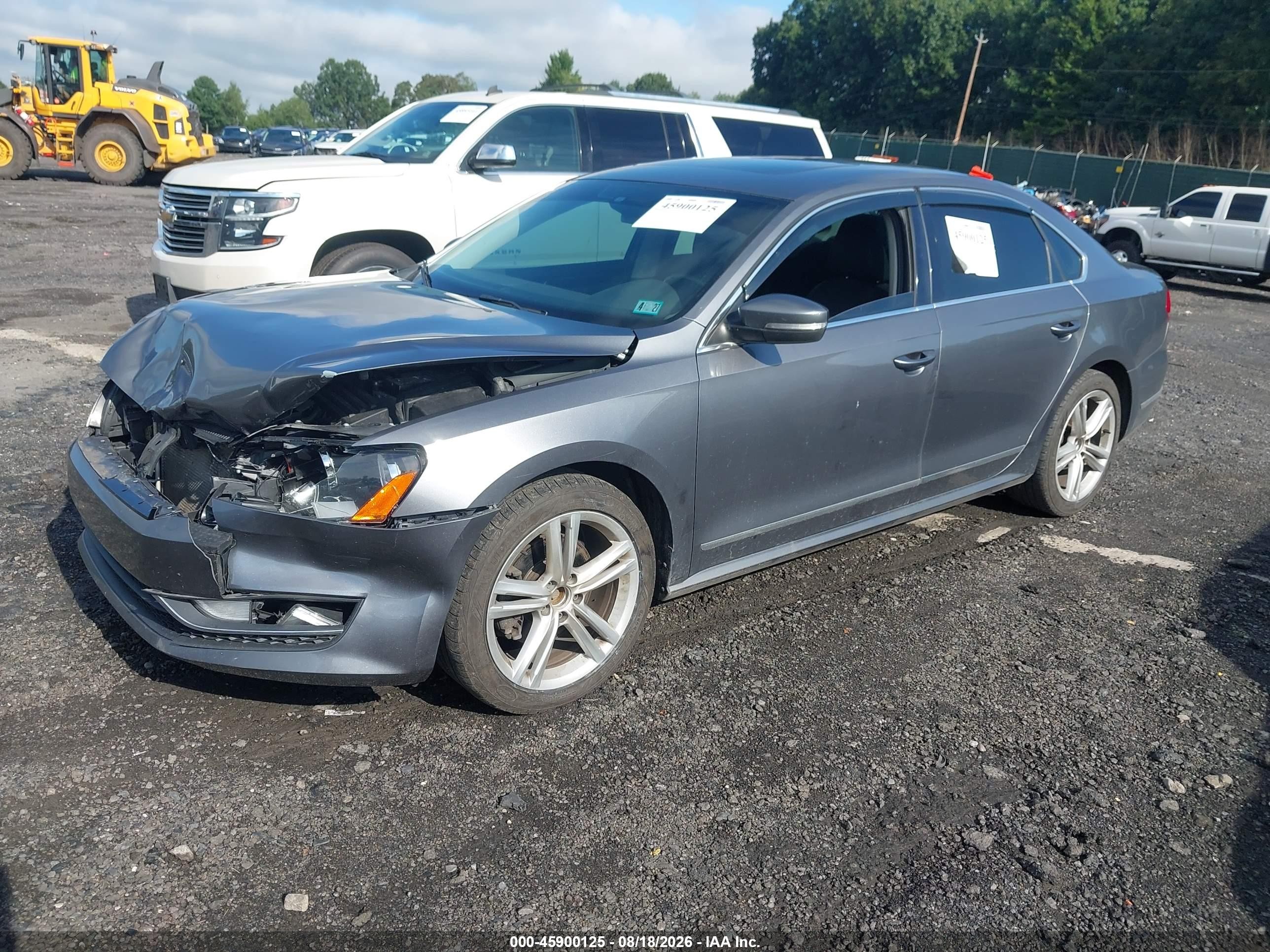 2015 Volkswagen Passat 2.0l Tdi Sel Premium Gray vin: 1VWCV7A37FC049197