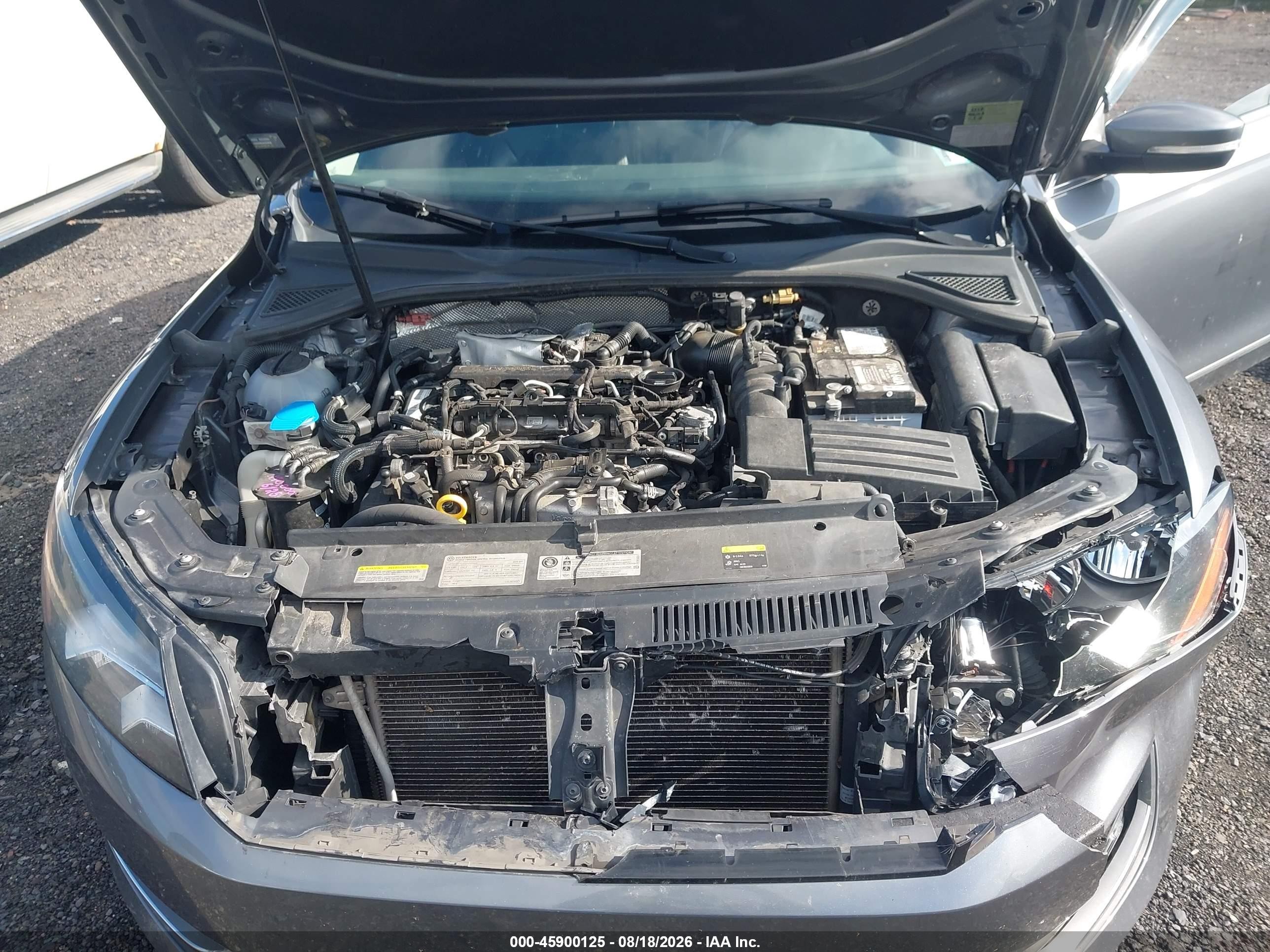 2015 Volkswagen Passat 2.0l Tdi Sel Premium Gray vin: 1VWCV7A37FC049197