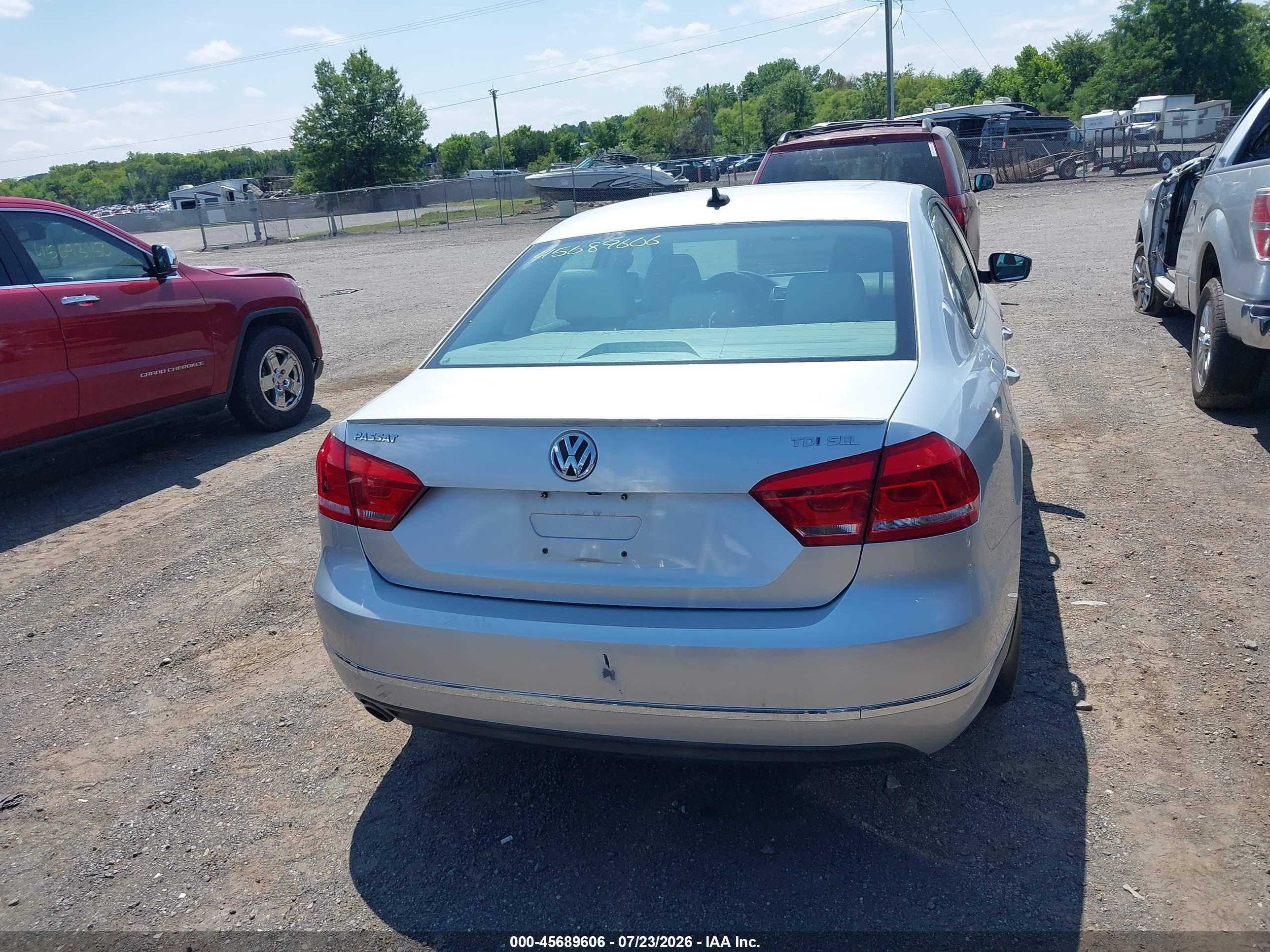 2015 Volkswagen Passat 2.0l Tdi Sel Premium Silver vin: 1VWCV7A38FC032571