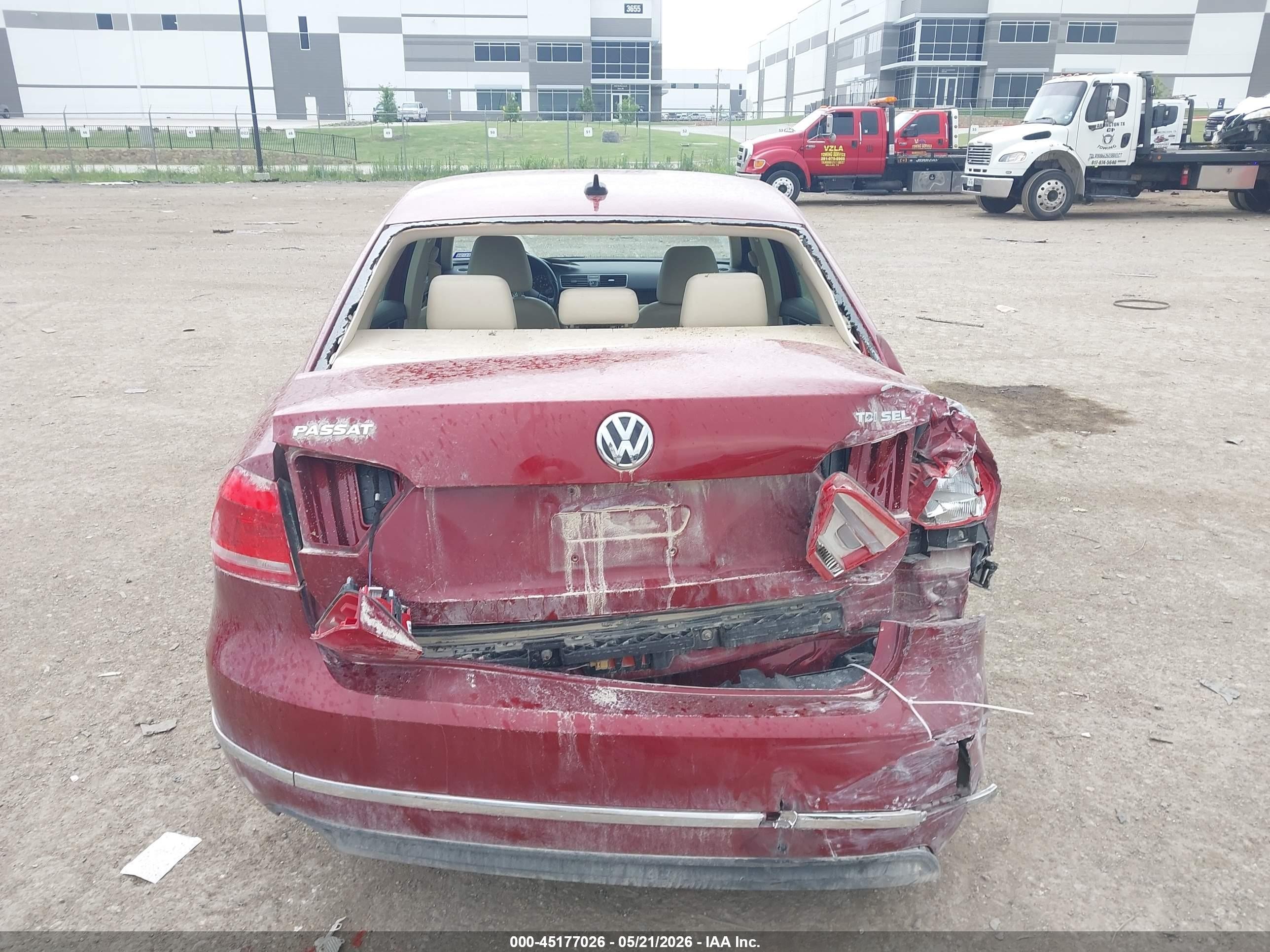2015 Volkswagen Passat 2.0l Tdi Sel Premium Red vin: 1VWCV7A38FC108550