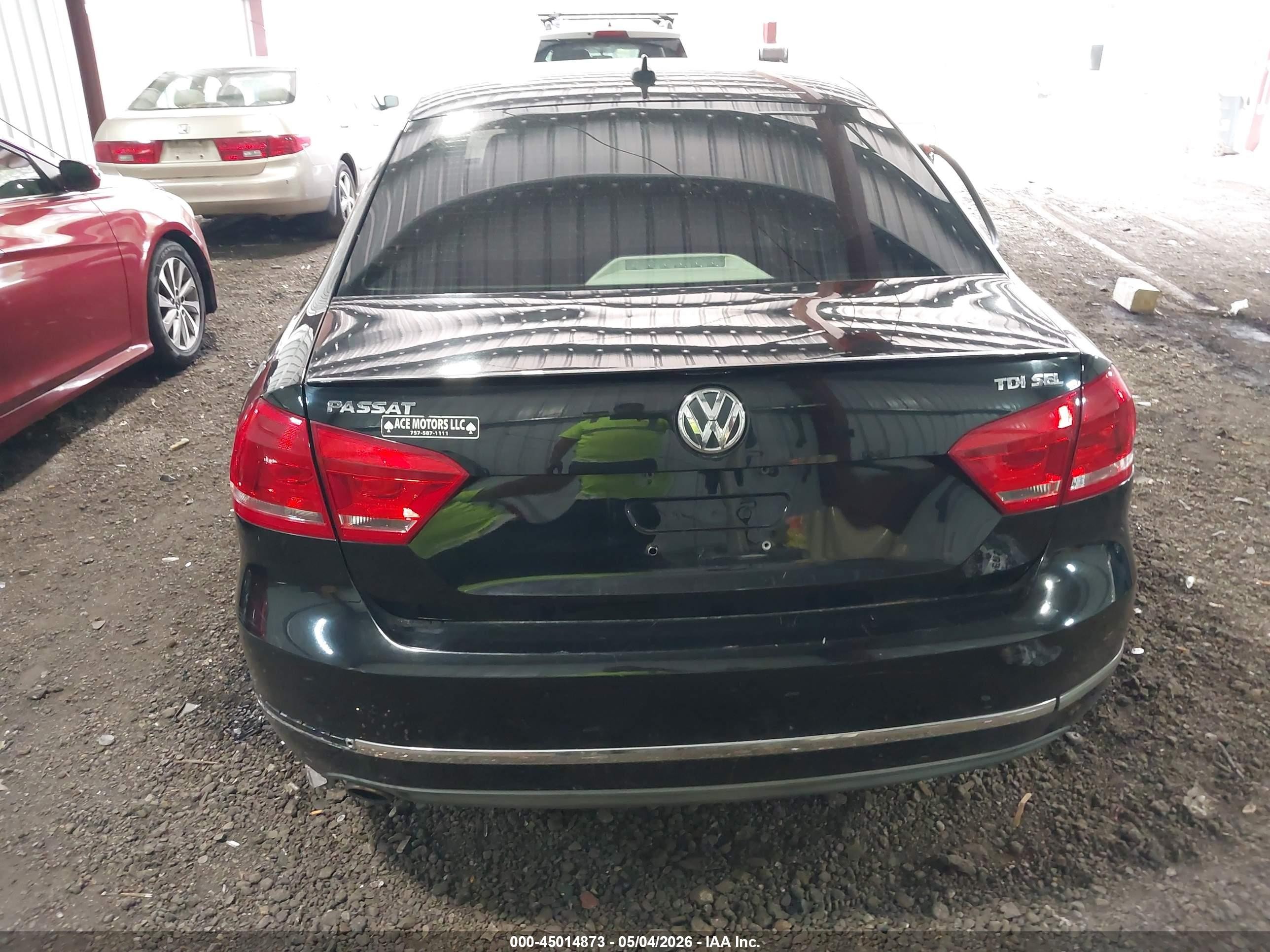 2015 Volkswagen Passat 2.0l Tdi Sel Premium Black vin: 1VWCV7A3XFC016890