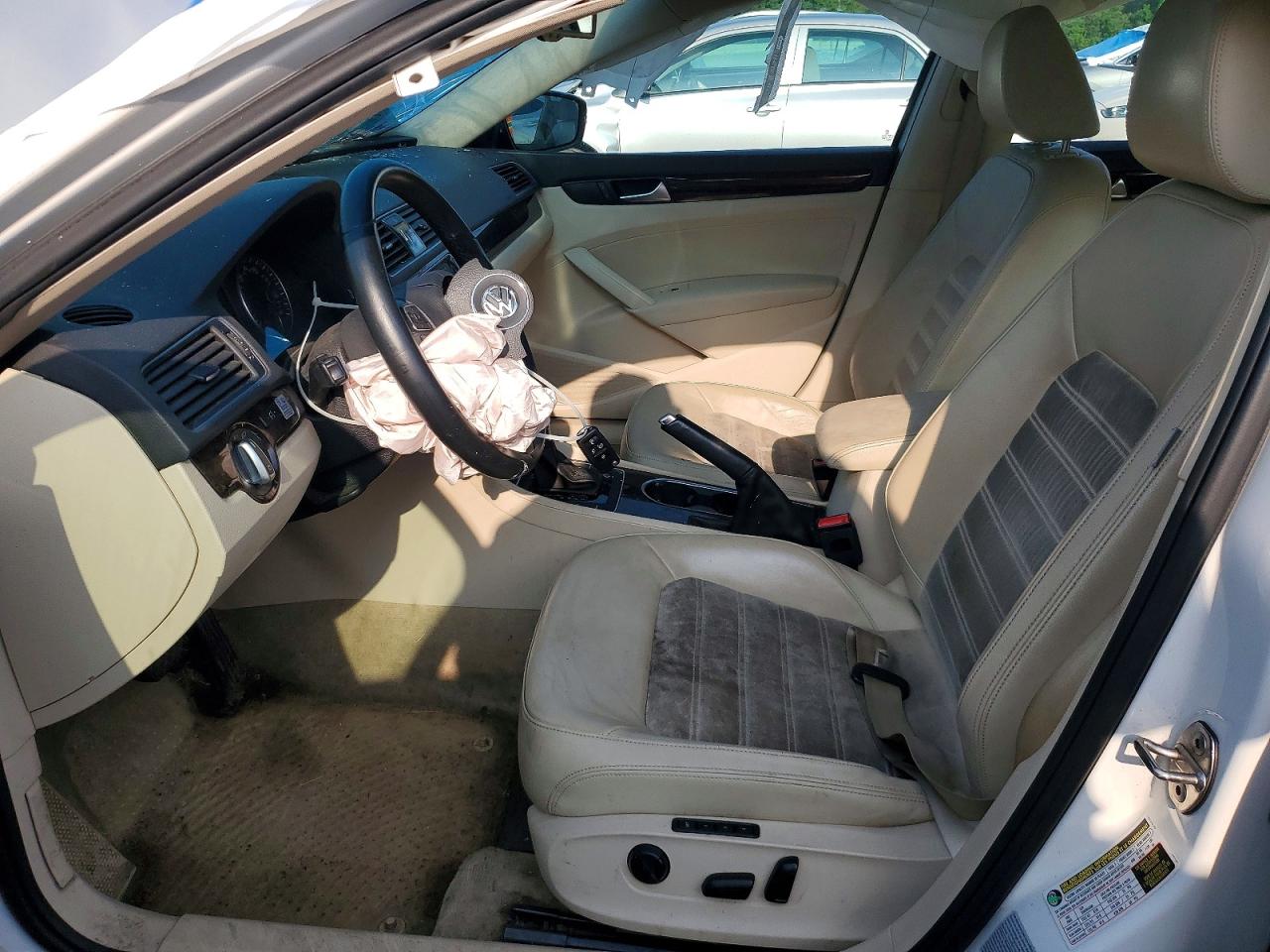 2015 Volkswagen Passat Sel White vin: 1VWCV7A3XFC030305