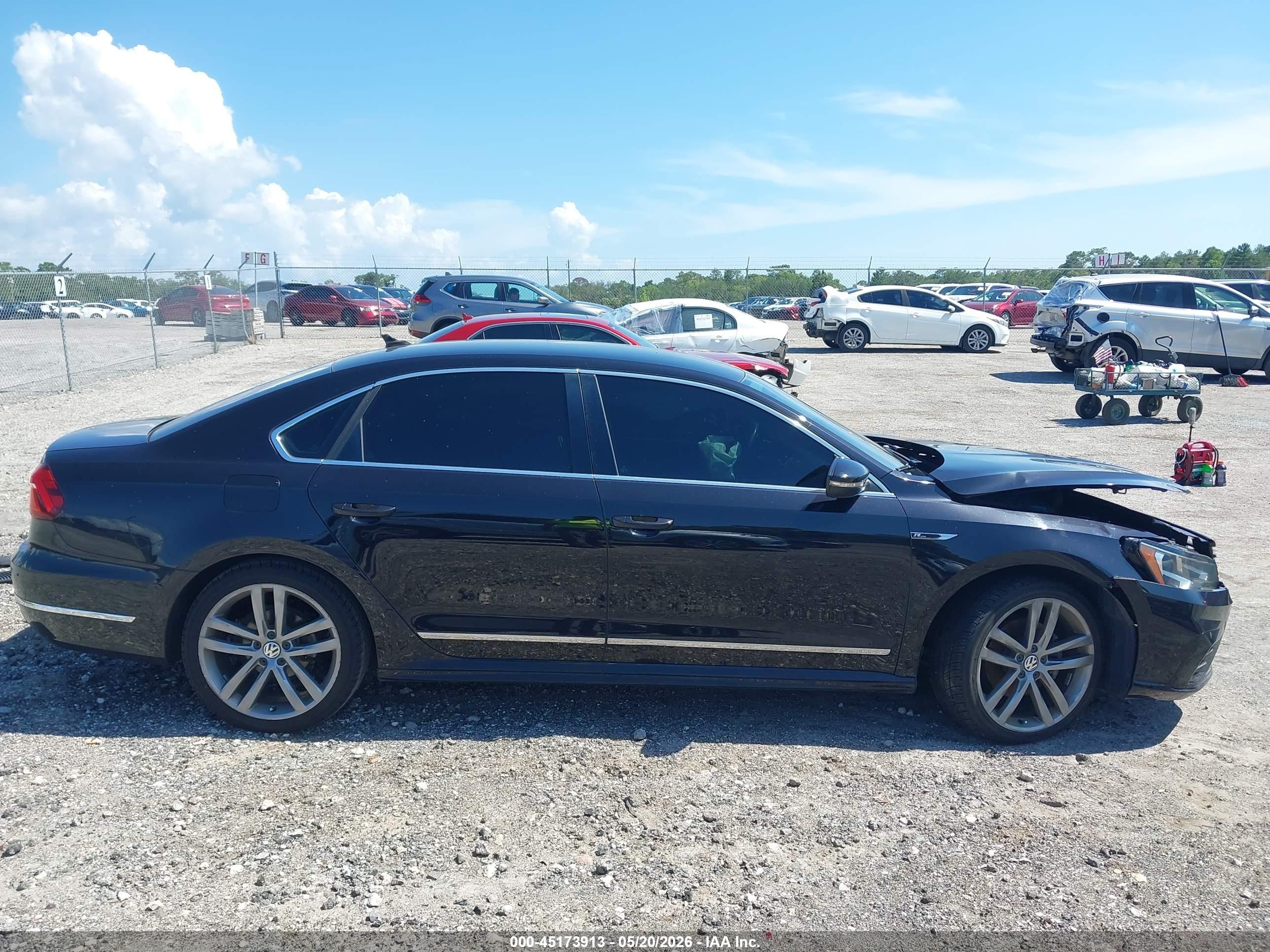 2017 Volkswagen Passat 1.8t R-line Black vin: 1VWDT7A35HC015532
