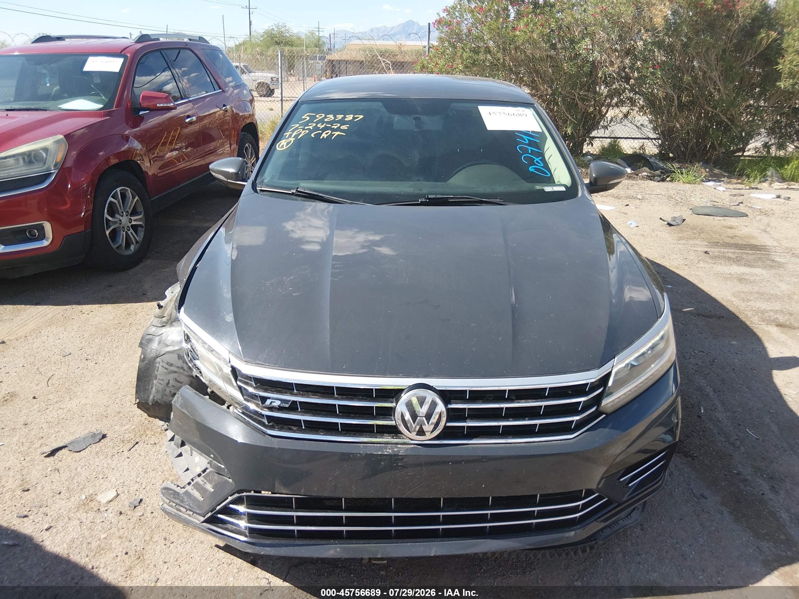 2017 Volkswagen Passat 1.8t R-line Gray vin: 1VWDT7A3XHC027417