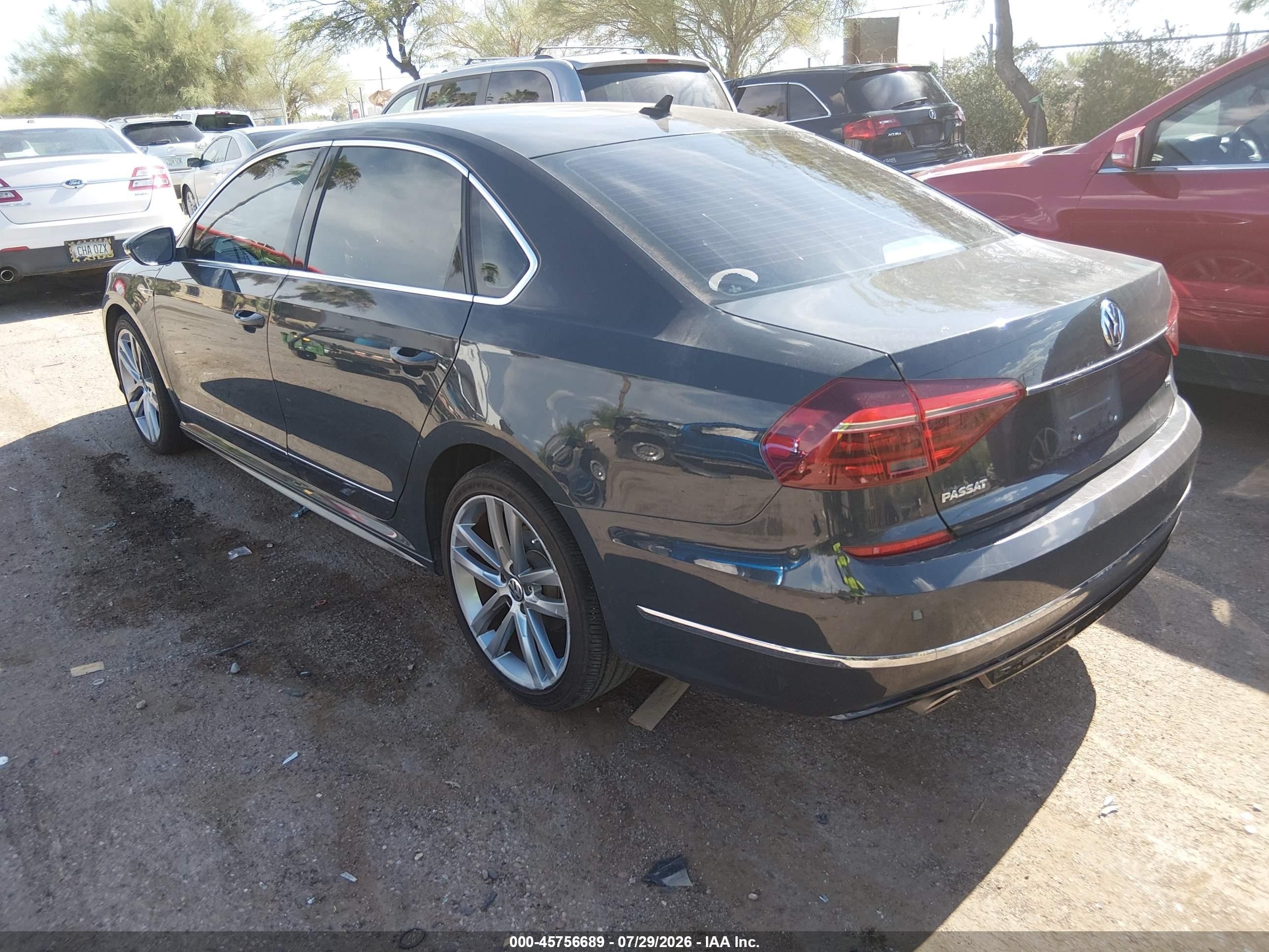 2017 Volkswagen Passat 1.8t R-line Gray vin: 1VWDT7A3XHC027417