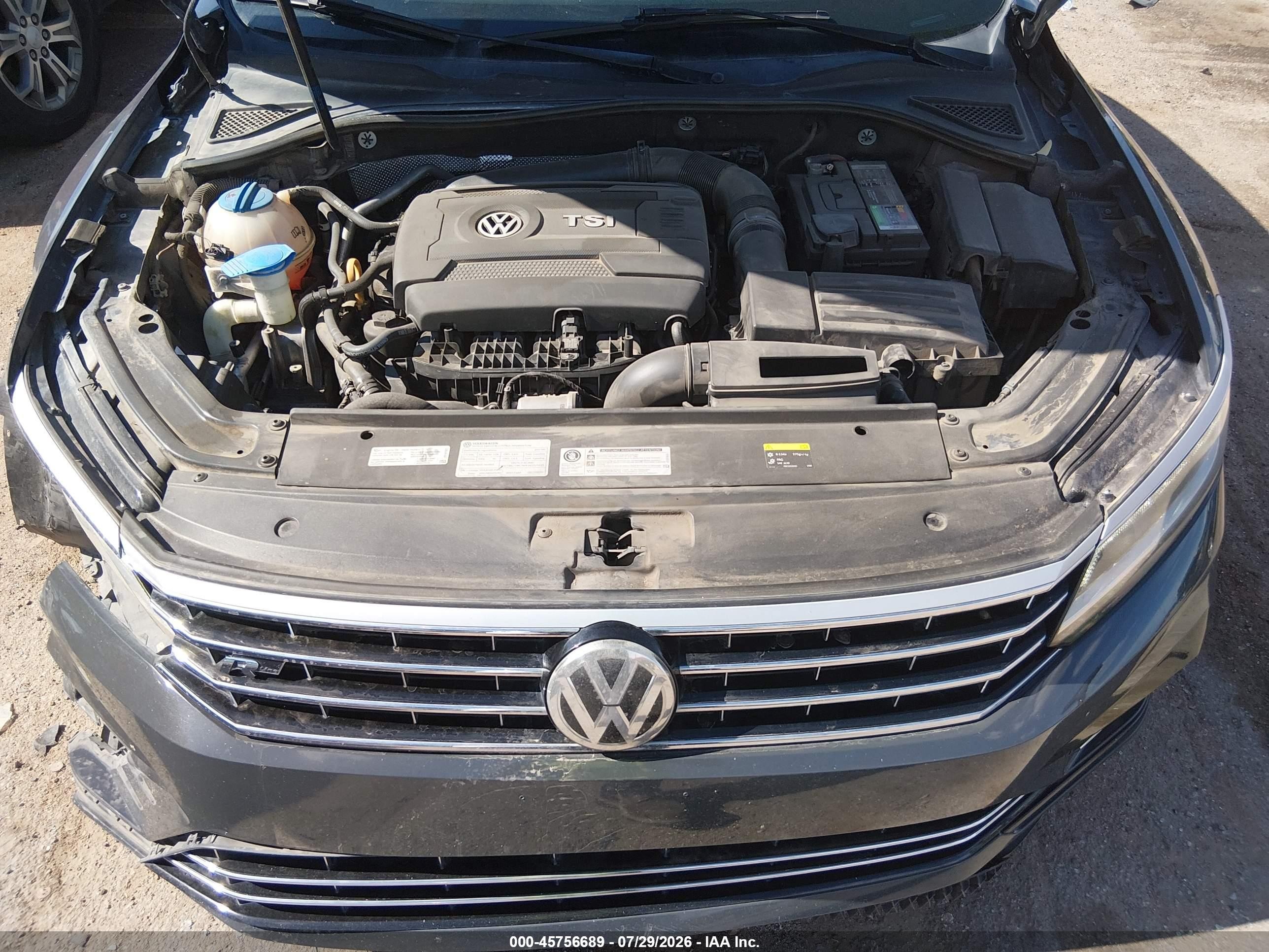 2017 Volkswagen Passat 1.8t R-line Gray vin: 1VWDT7A3XHC027417