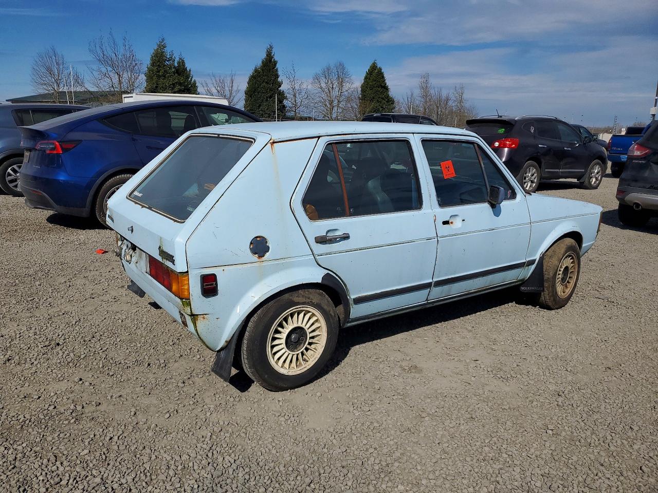 1981 Volkswagen Rabbit L Custom Turquoise vin: 1VWFG0171BV187043