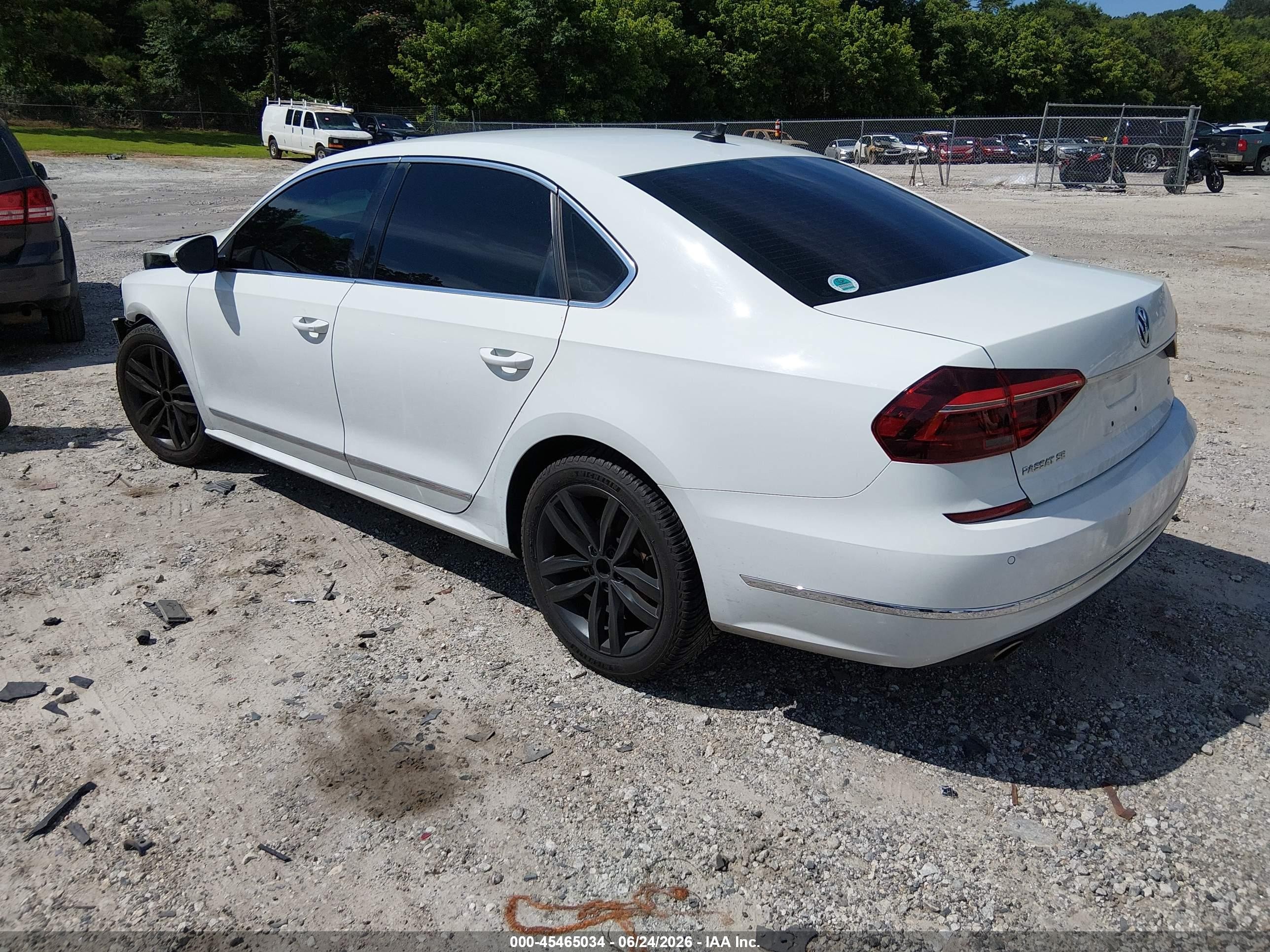 2017 Volkswagen Passat 1.8t Se White vin: 1VWGT7A31HC011295