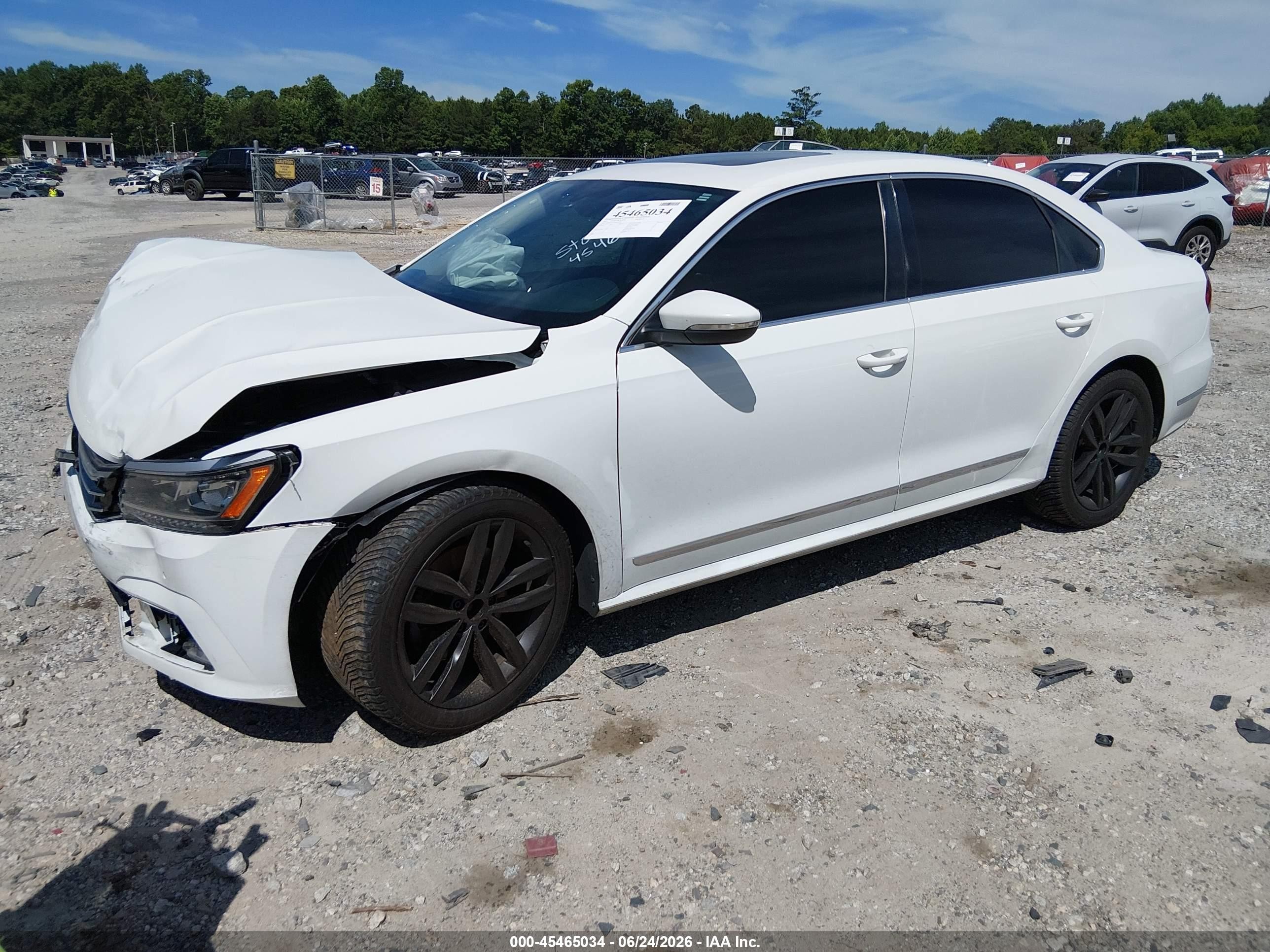 2017 Volkswagen Passat 1.8t Se White vin: 1VWGT7A31HC011295