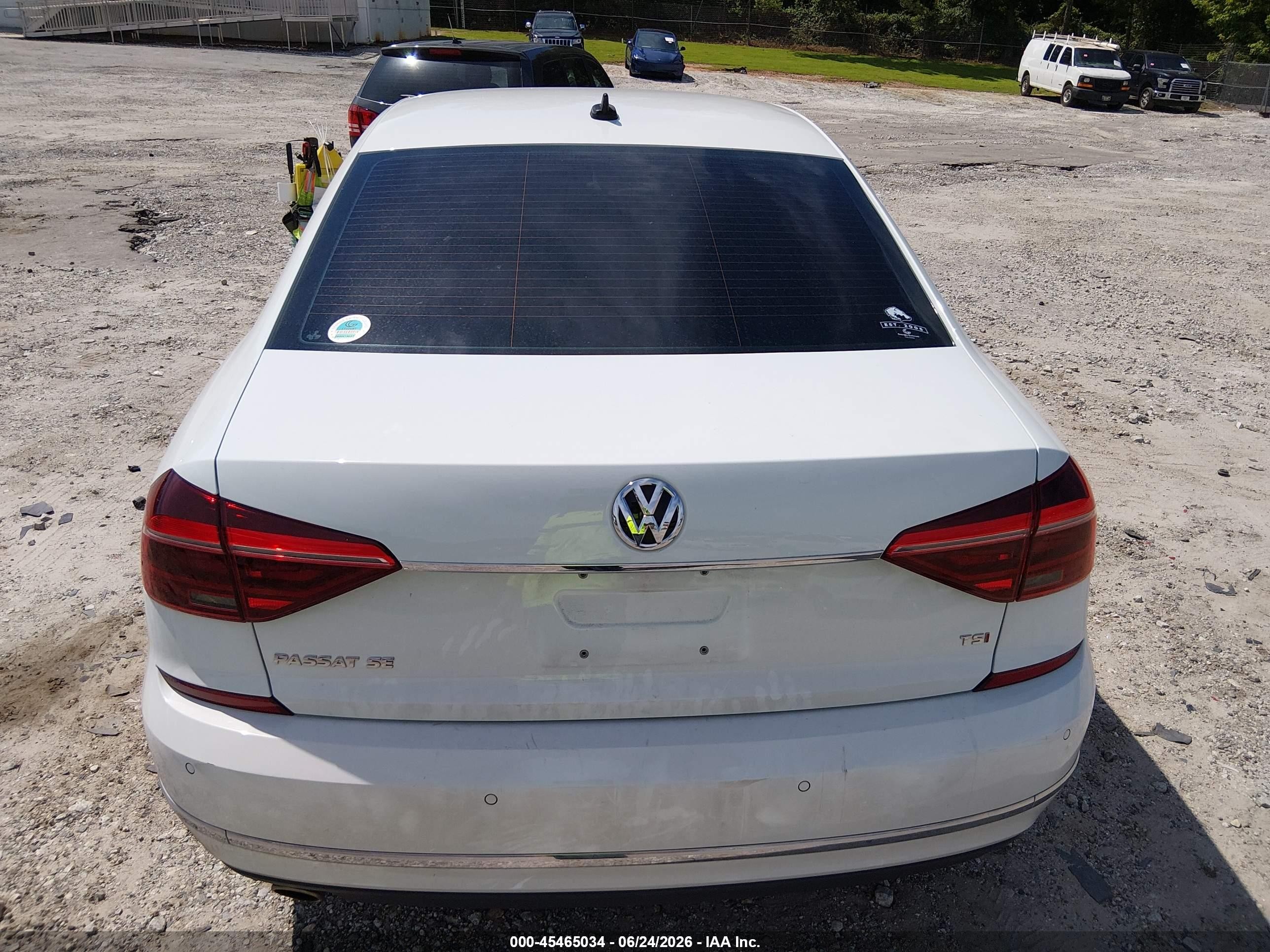 2017 Volkswagen Passat 1.8t Se White vin: 1VWGT7A31HC011295