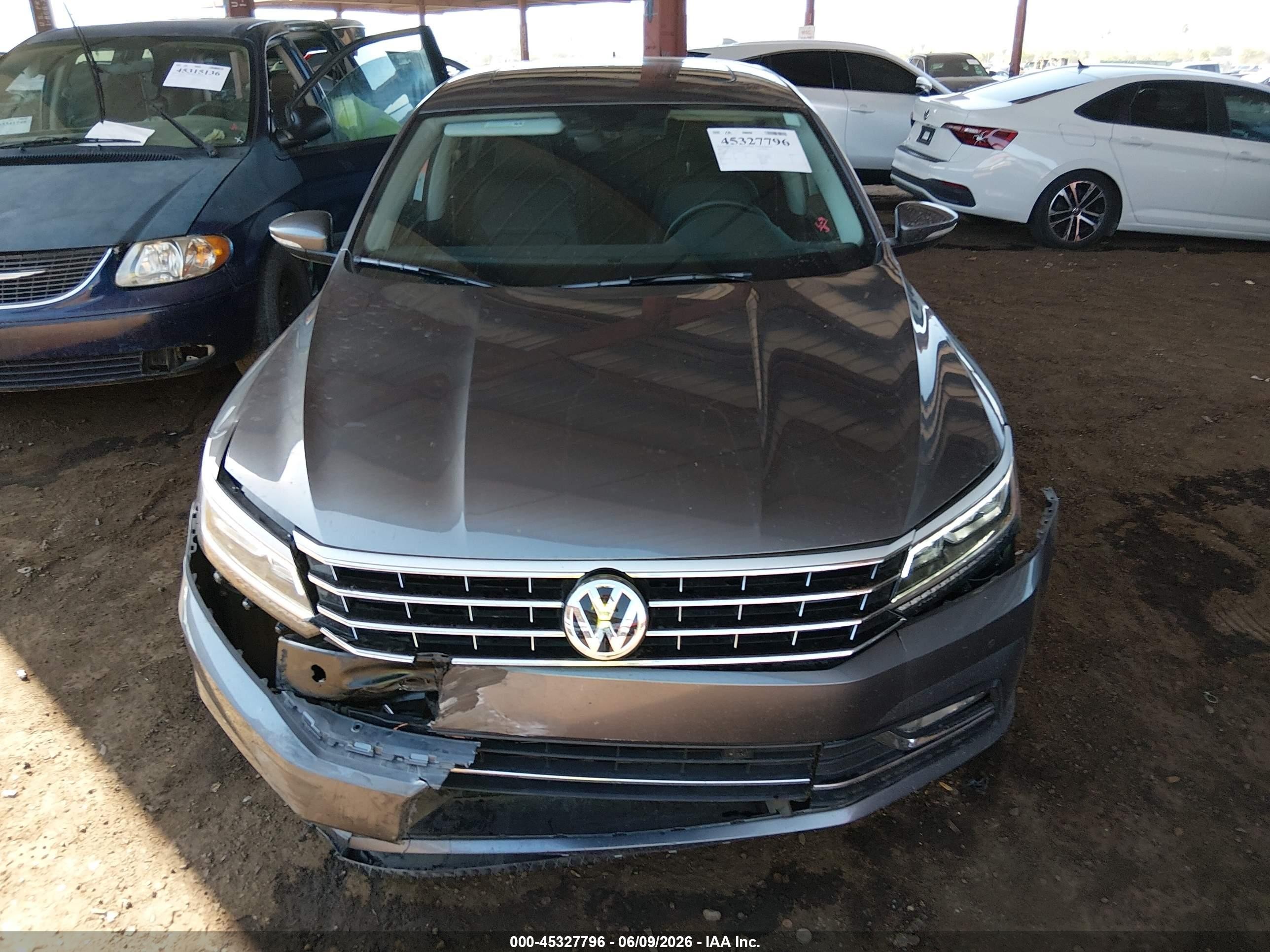 2017 Volkswagen Passat 1.8t Se Gray vin: 1VWGT7A33HC049126