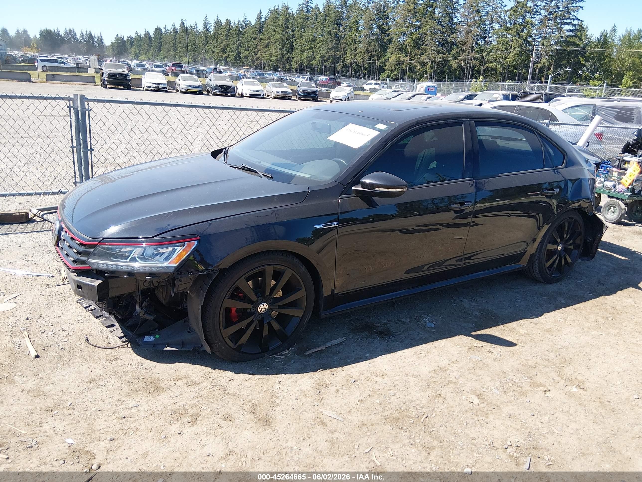 2018 Volkswagen Passat 3.6l V6 Gt Black vin: 1VWJM7A34JC029654