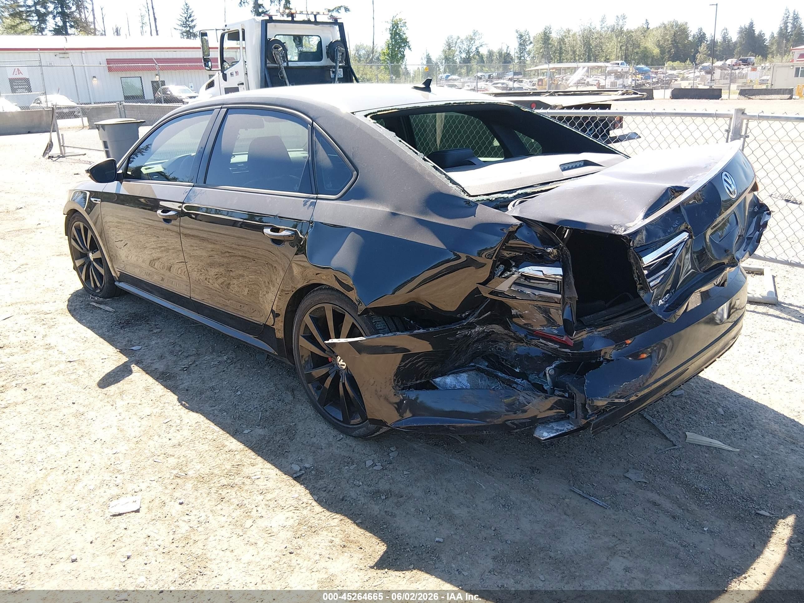 2018 Volkswagen Passat 3.6l V6 Gt Black vin: 1VWJM7A34JC029654