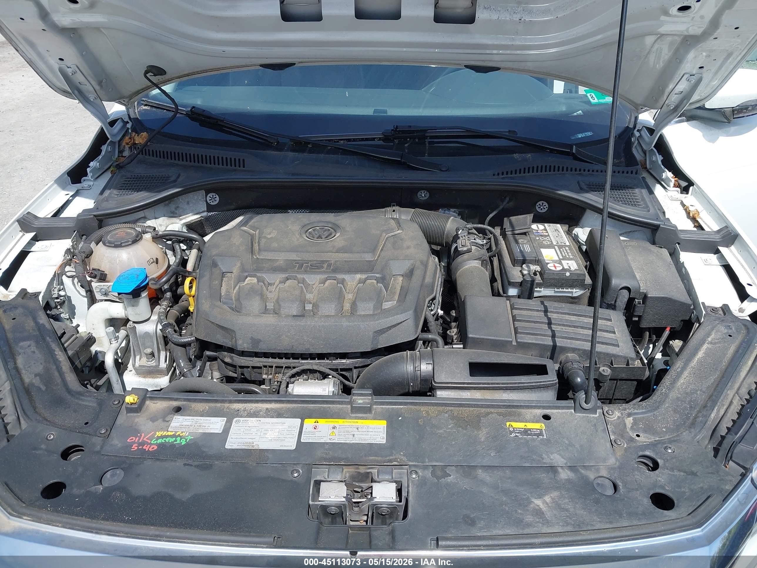 2021 Volkswagen Passat 2.0t Se Белый vin: 1VWSA7A36MC017555