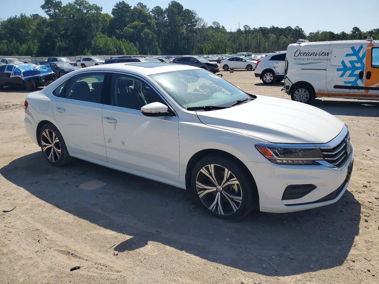 2021 Volkswagen Passat Se White vin: 1VWSA7A37MC004748