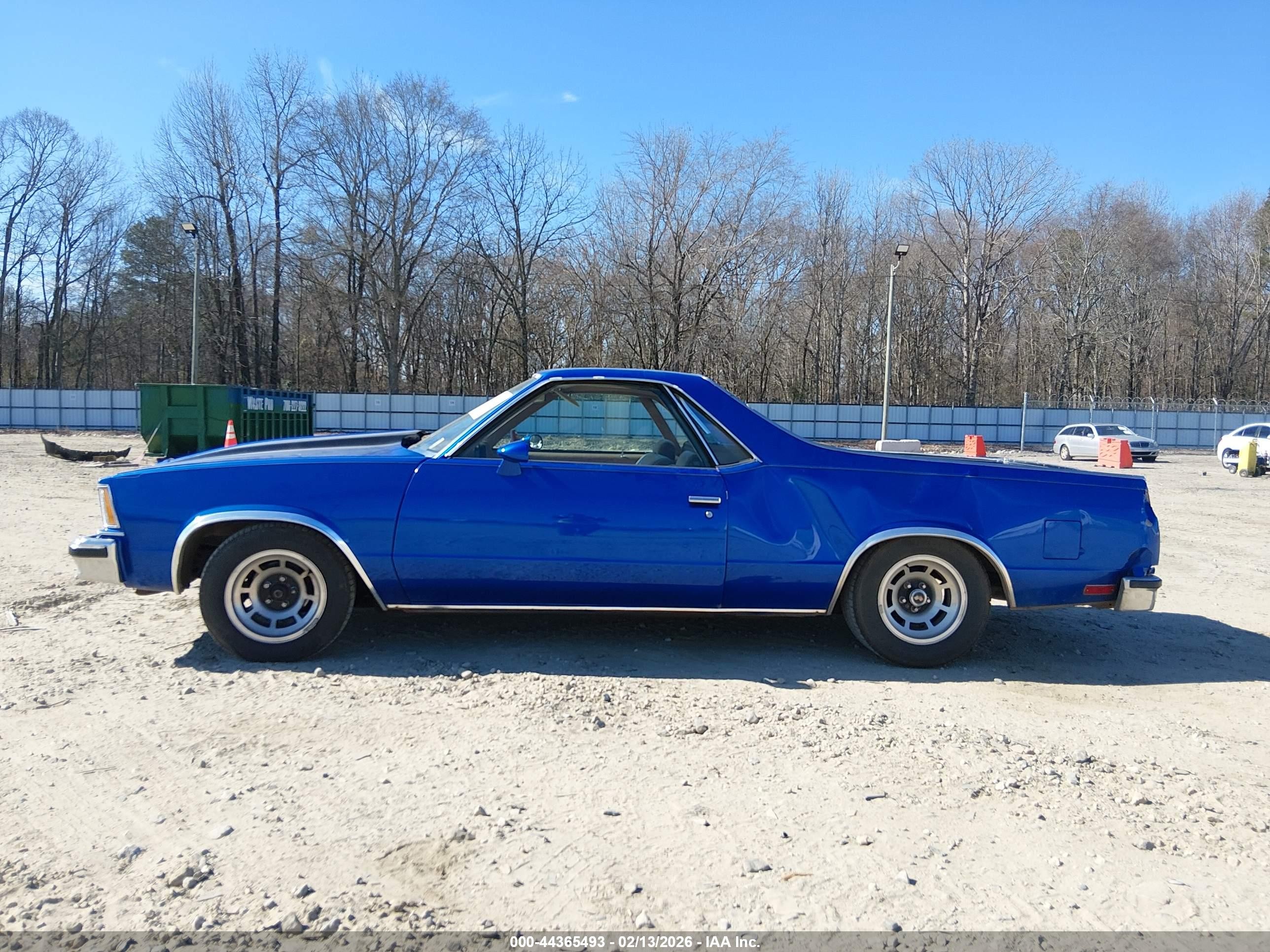 1979 Chevrolet El Camino   Синий vin: 1W80J9D438208    