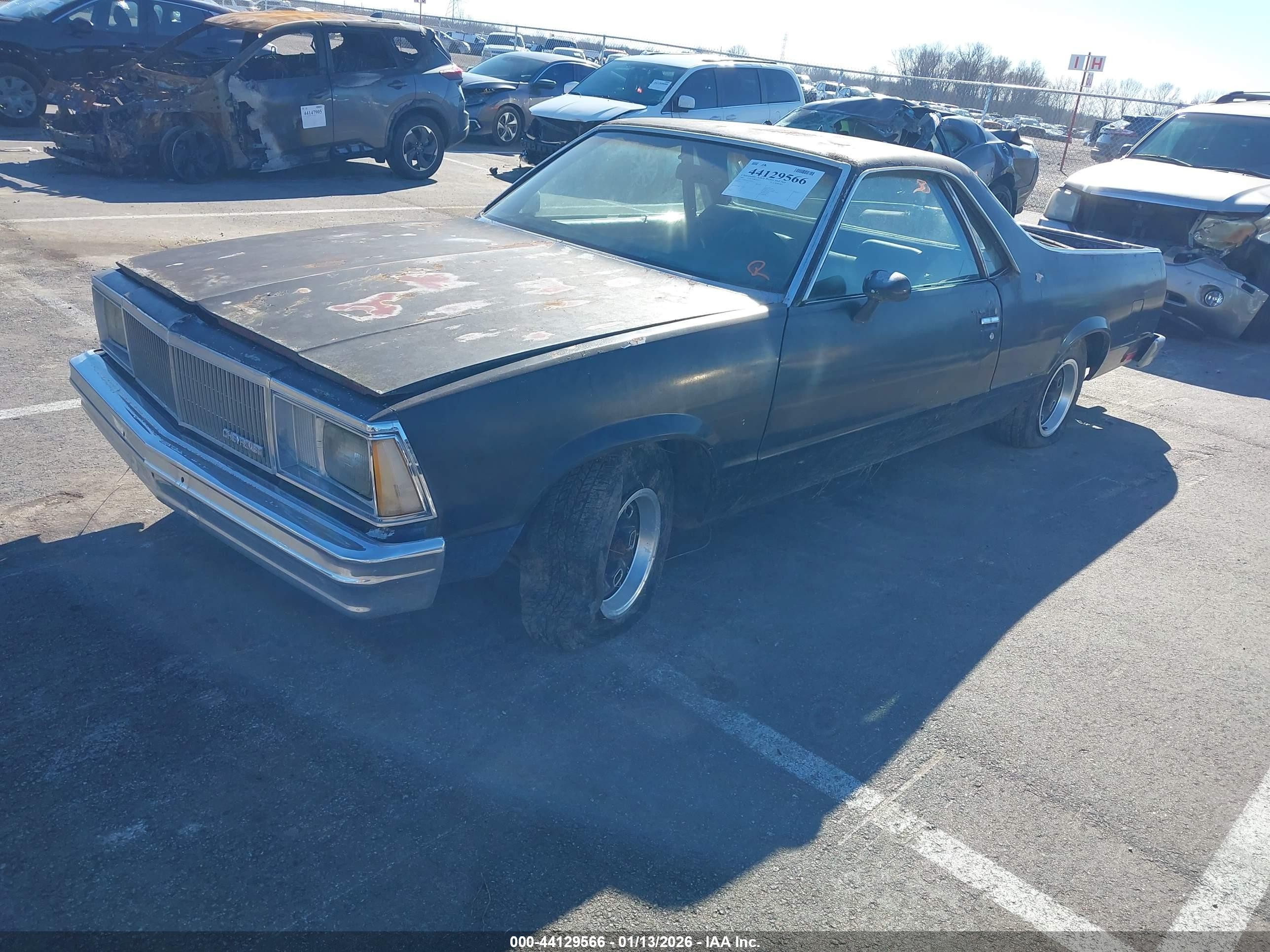 1980 Chevrolet El Camino   Black vin: 1W80JAK424020    